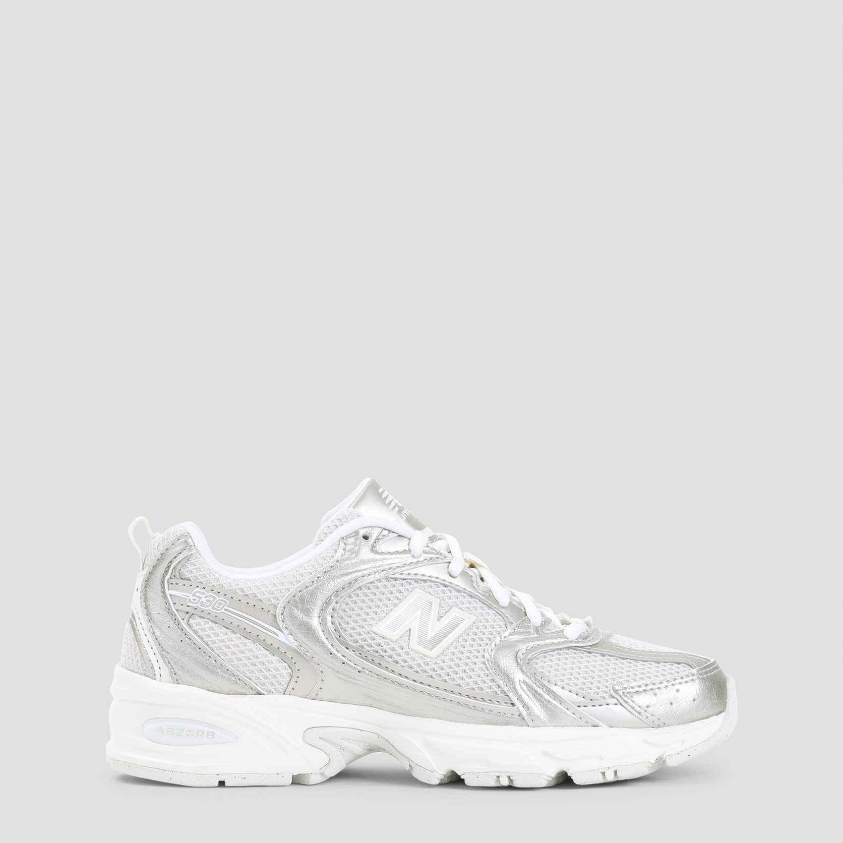 New Balance Unisex Metallic 530 Sneakers Leather Mesh Rubber Shoe