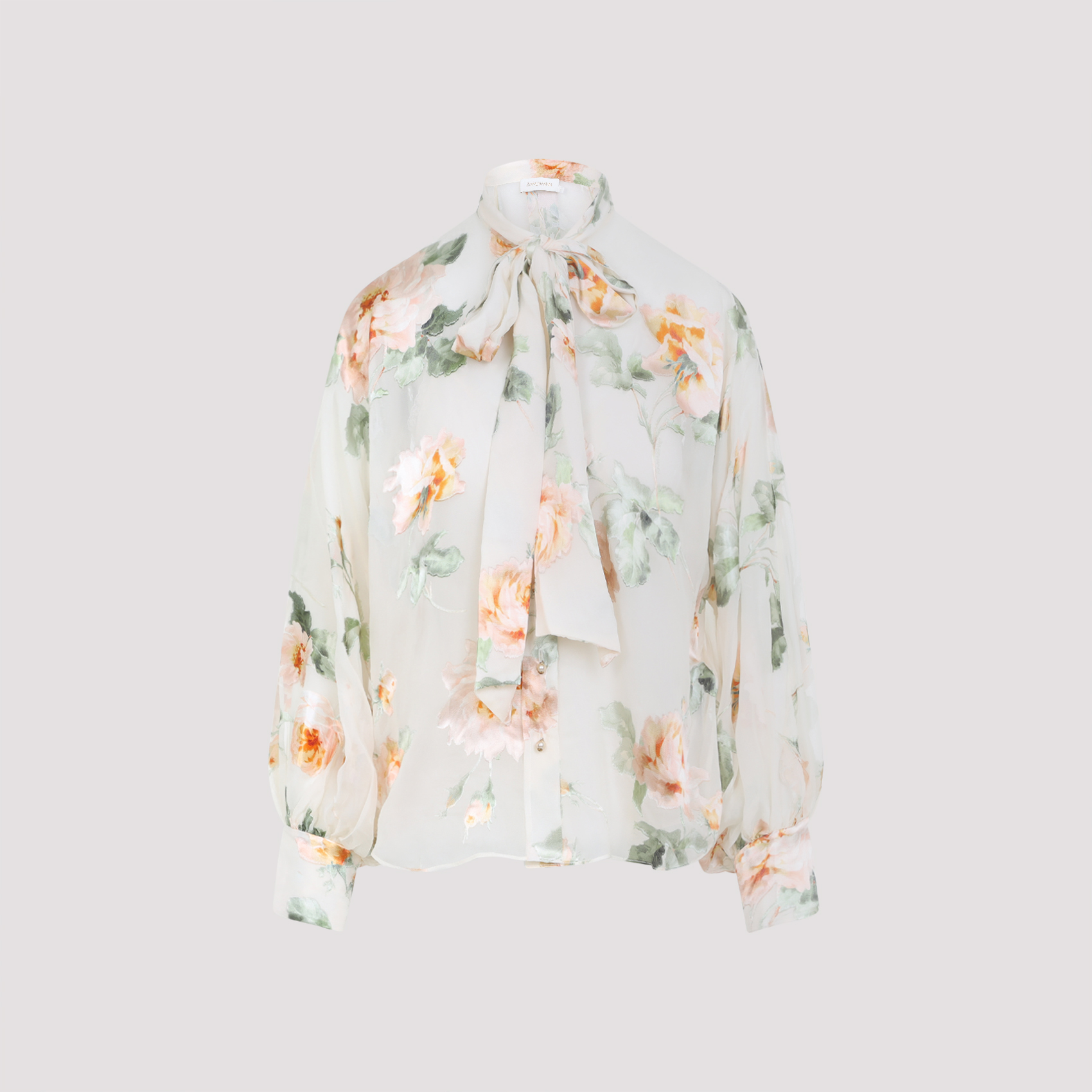 Zimmermann Women's Nude & Neutrals Carousel Burnout Blouse Viscose Silk Tops