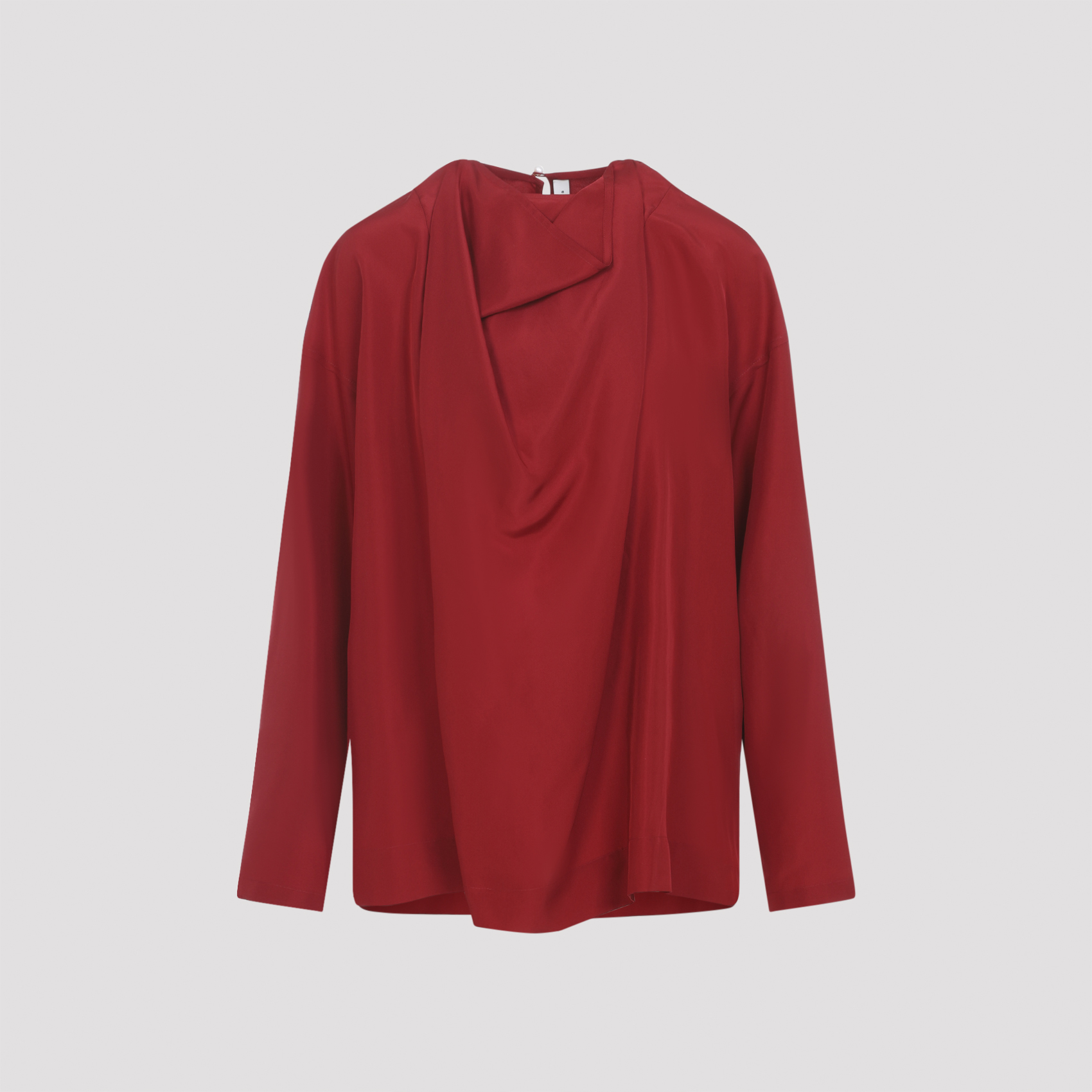 Carven Women's Pink & Purple Draped Top Silk