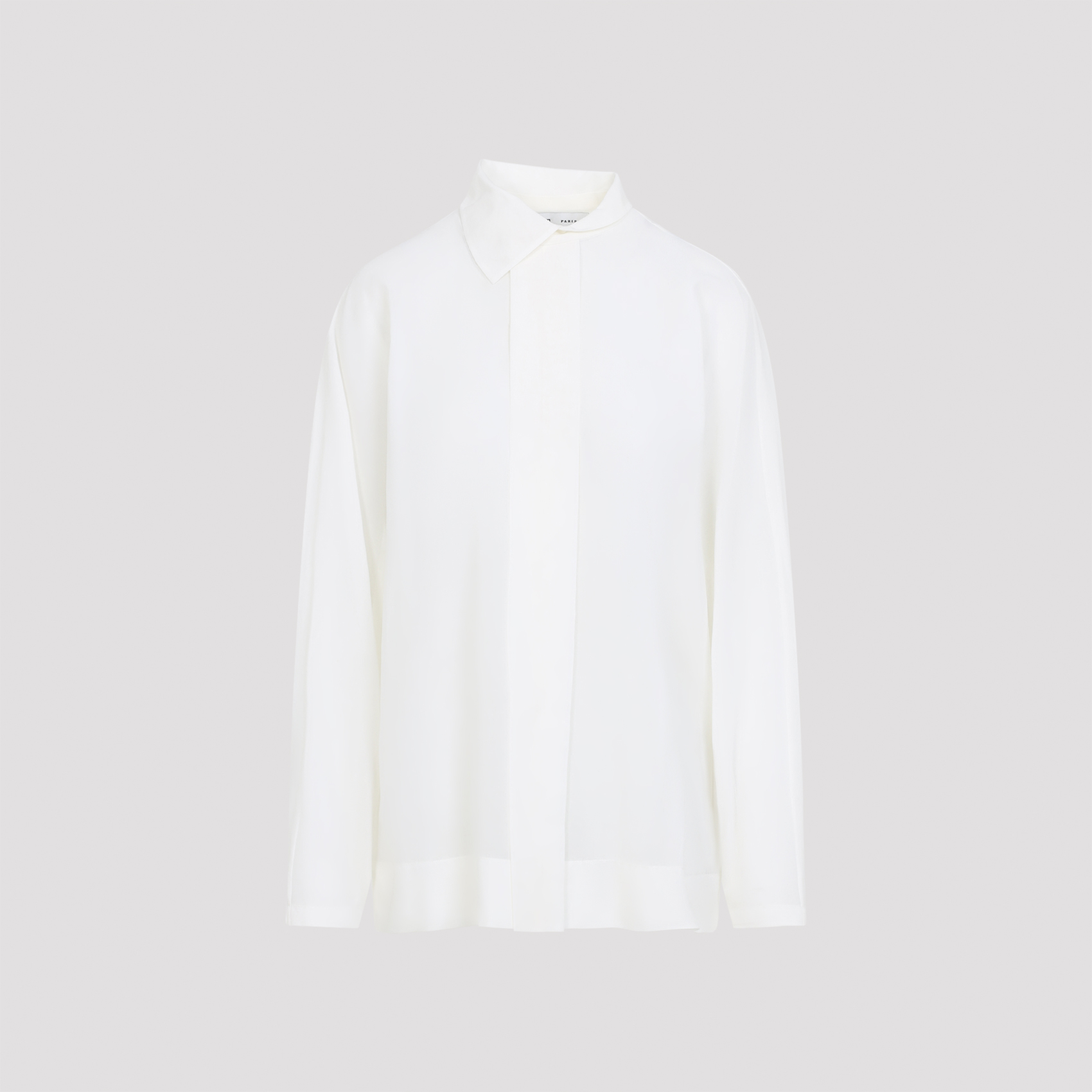Carven Women's White Asymmetrical Collar Shirt Cotton