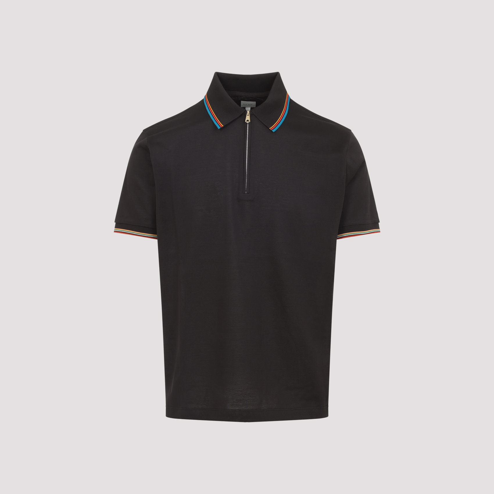 Paul Smith Men's Brown Str Detail Polo Shirt Cotton