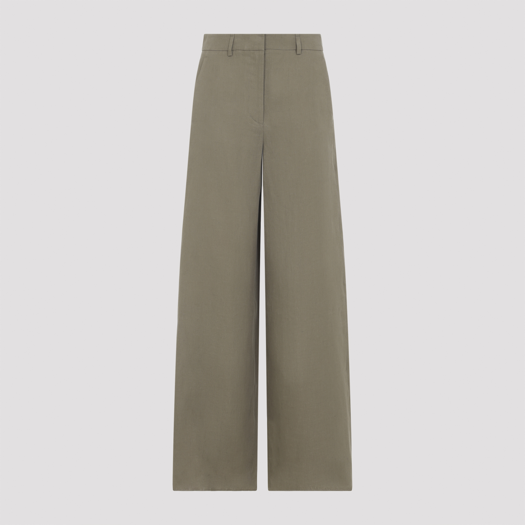 Giorgio Armani Women's Green Trousers Linen Pant