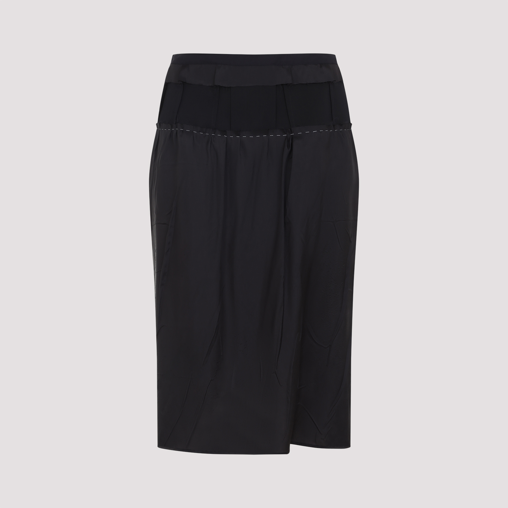 Maison Margiela Women's Black Acetate Midi Skirt Cupro