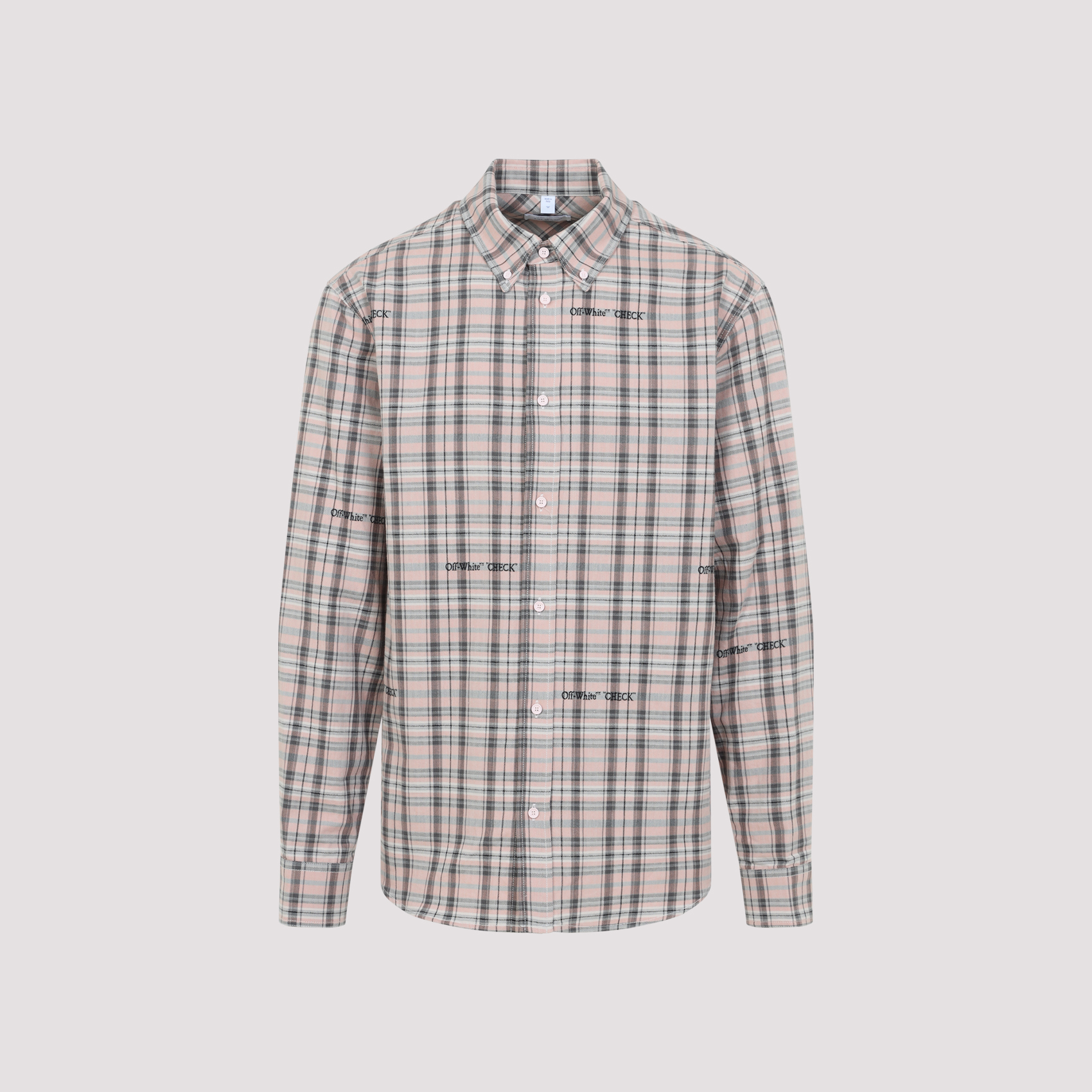 Off-White Men's Pink & Purple Flannel Shirt Cotton