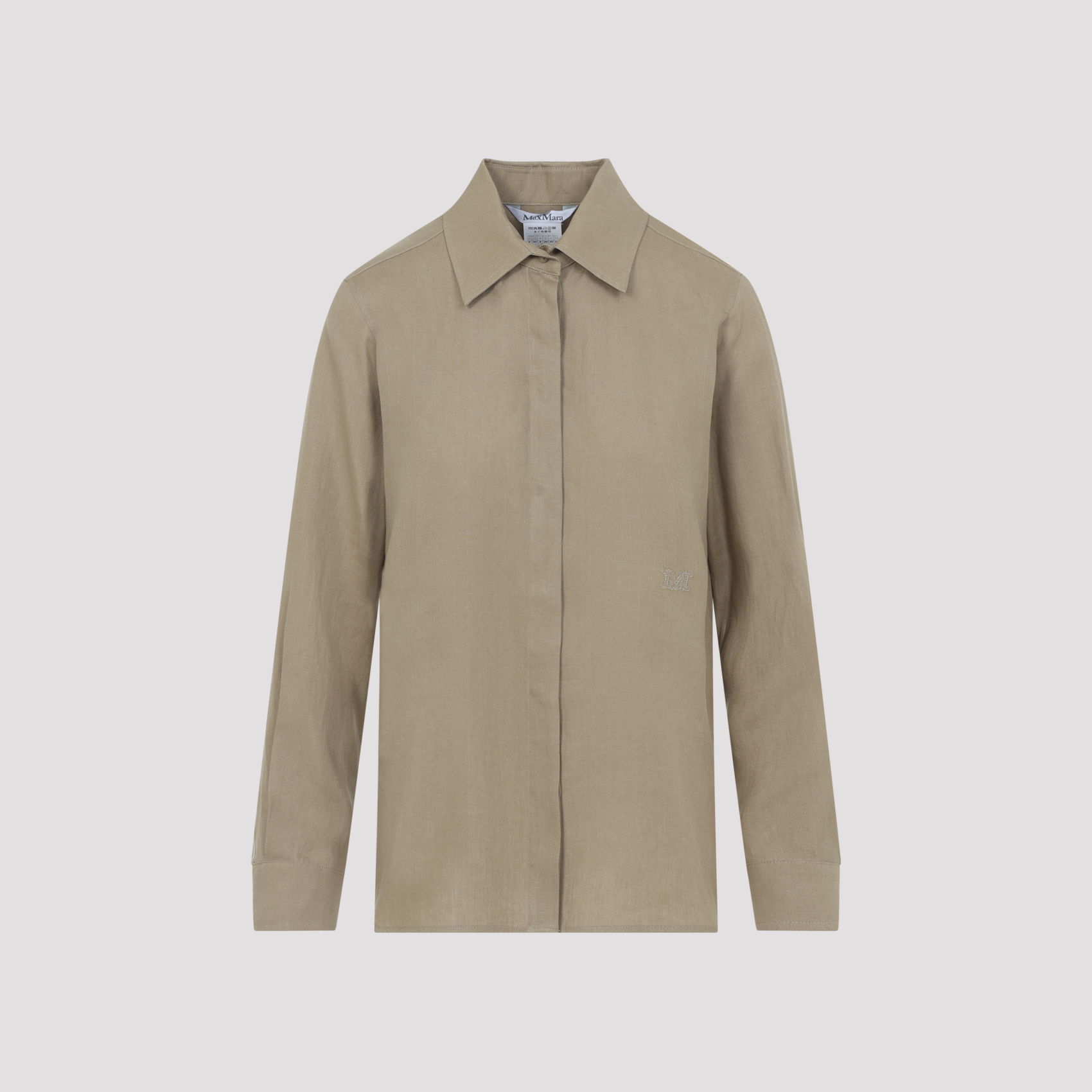 Max Mara Women's Nude & Neutrals Falasco Linen M Logo Shirt