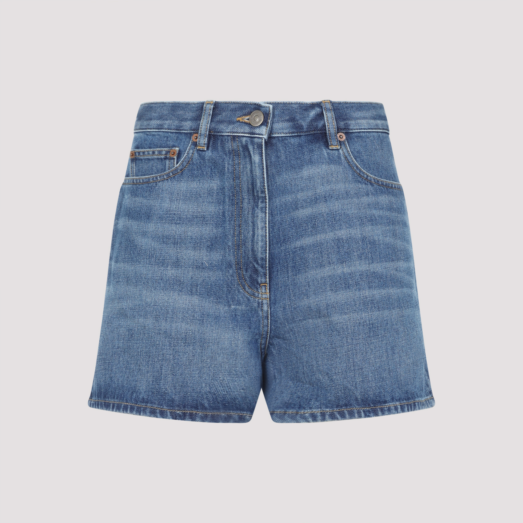 Valentino Women's Blue Denim Shorts Cotton Jean
