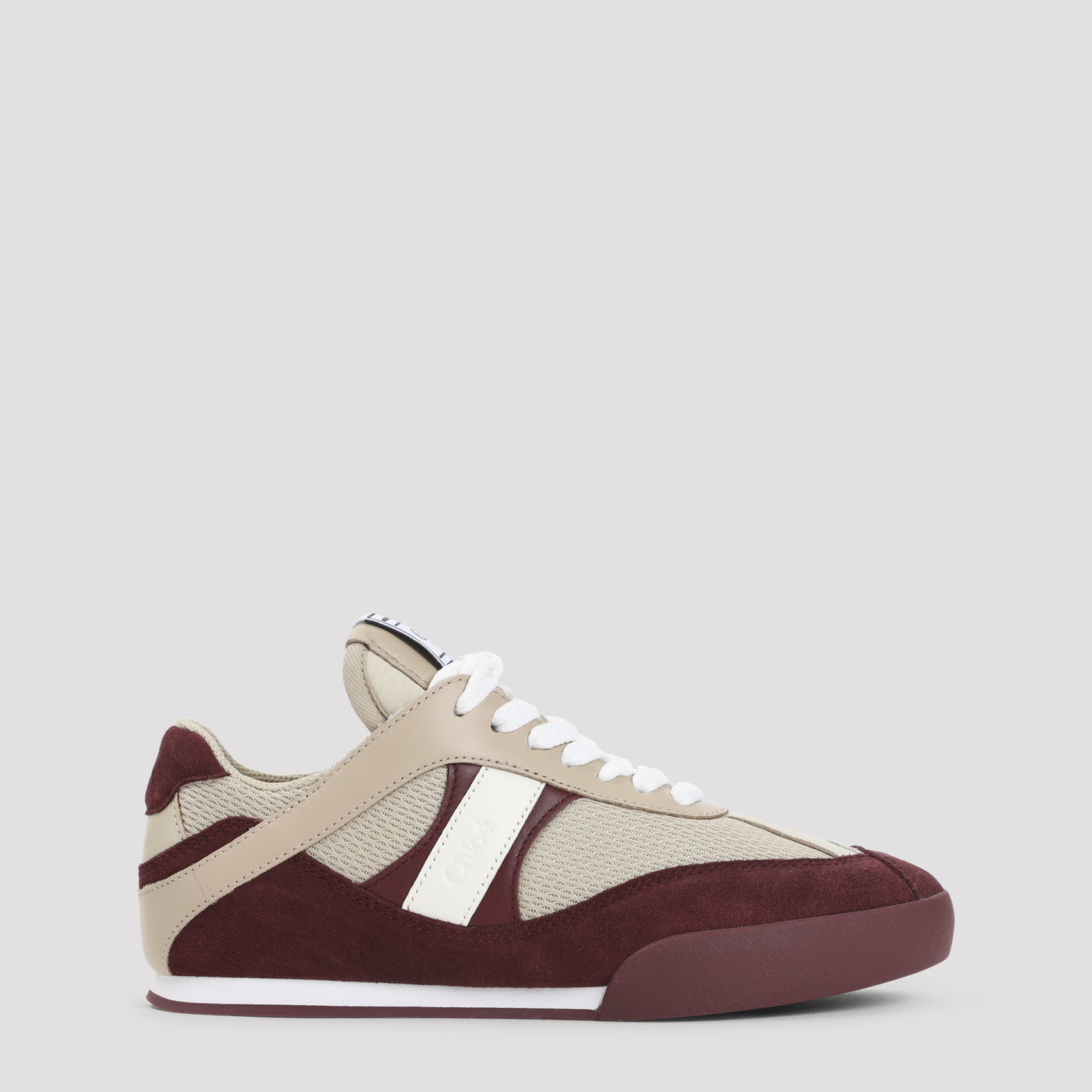 Chloé Women's Nude & Neutrals Kick Sneakers Textile Leather Rubber Shoe