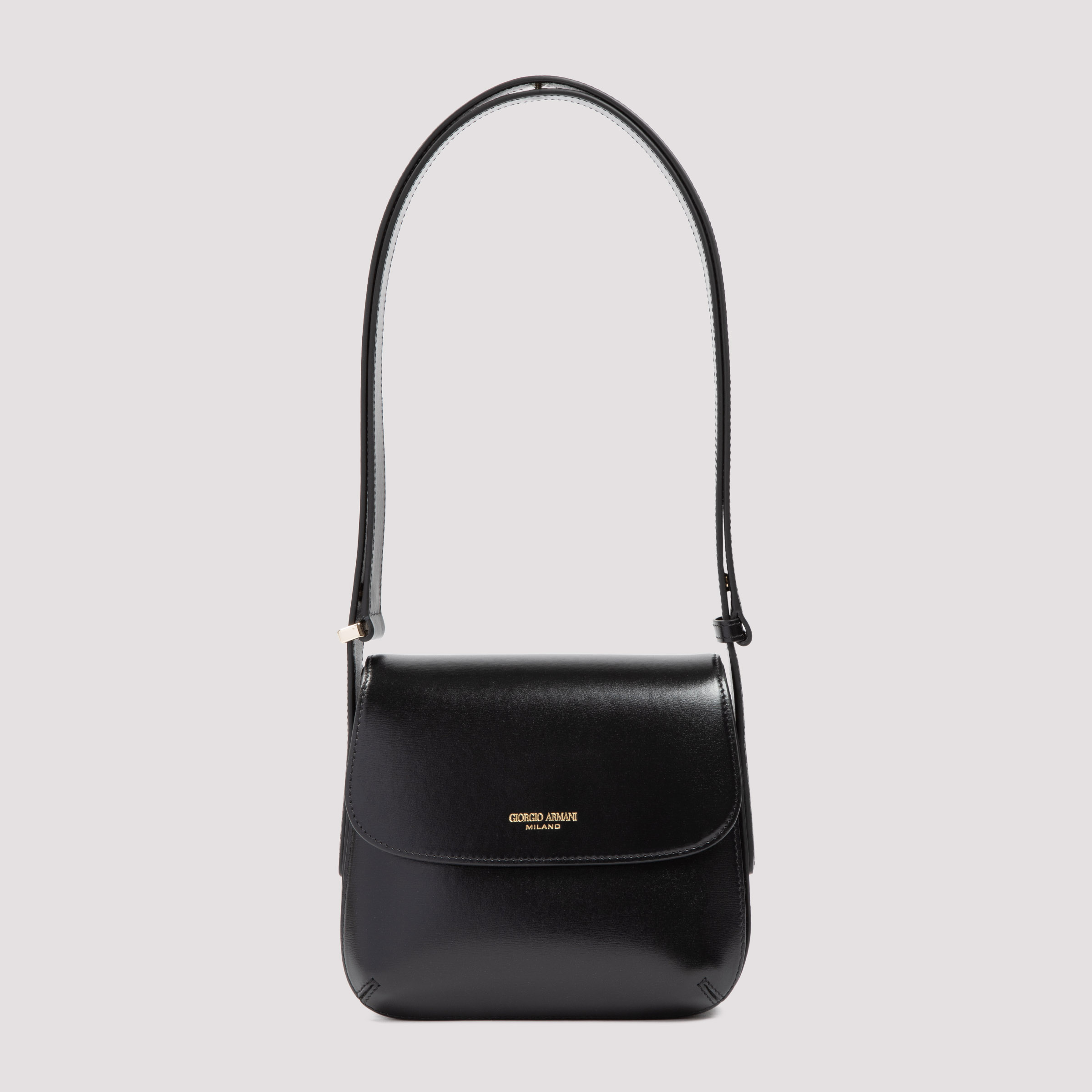 Giorgio Armani Women's Black La Prima Small Shoulder Bag Bovine Leather