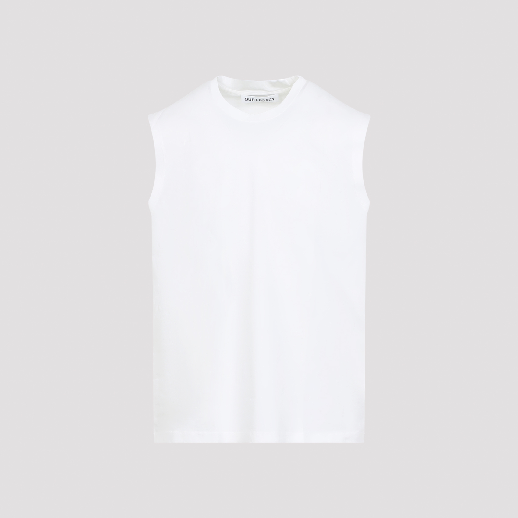 Our Legacy Men's White Breathe Tank Top Cotton