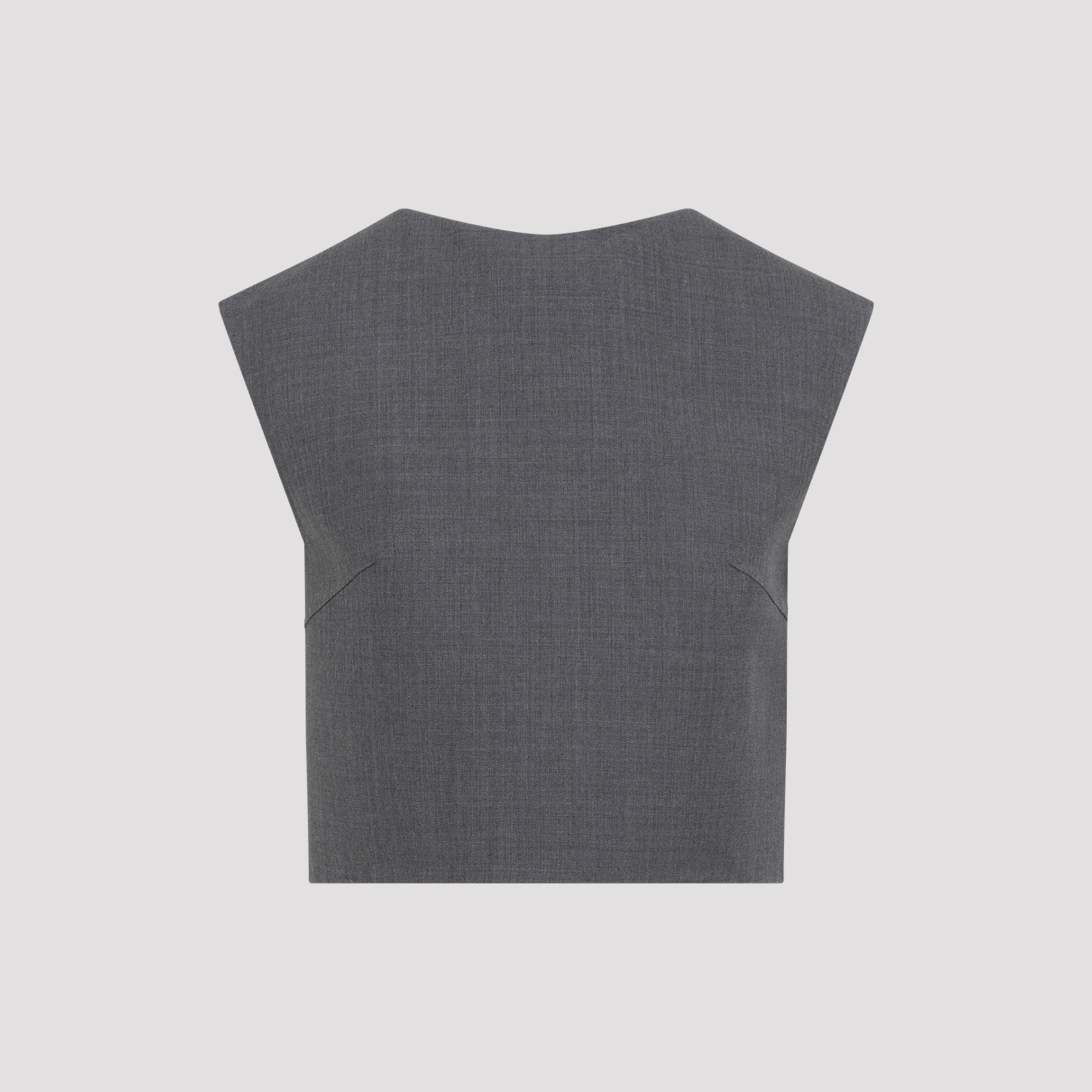 Jil Sander Women's Grey Wool And Silk Top Virgin