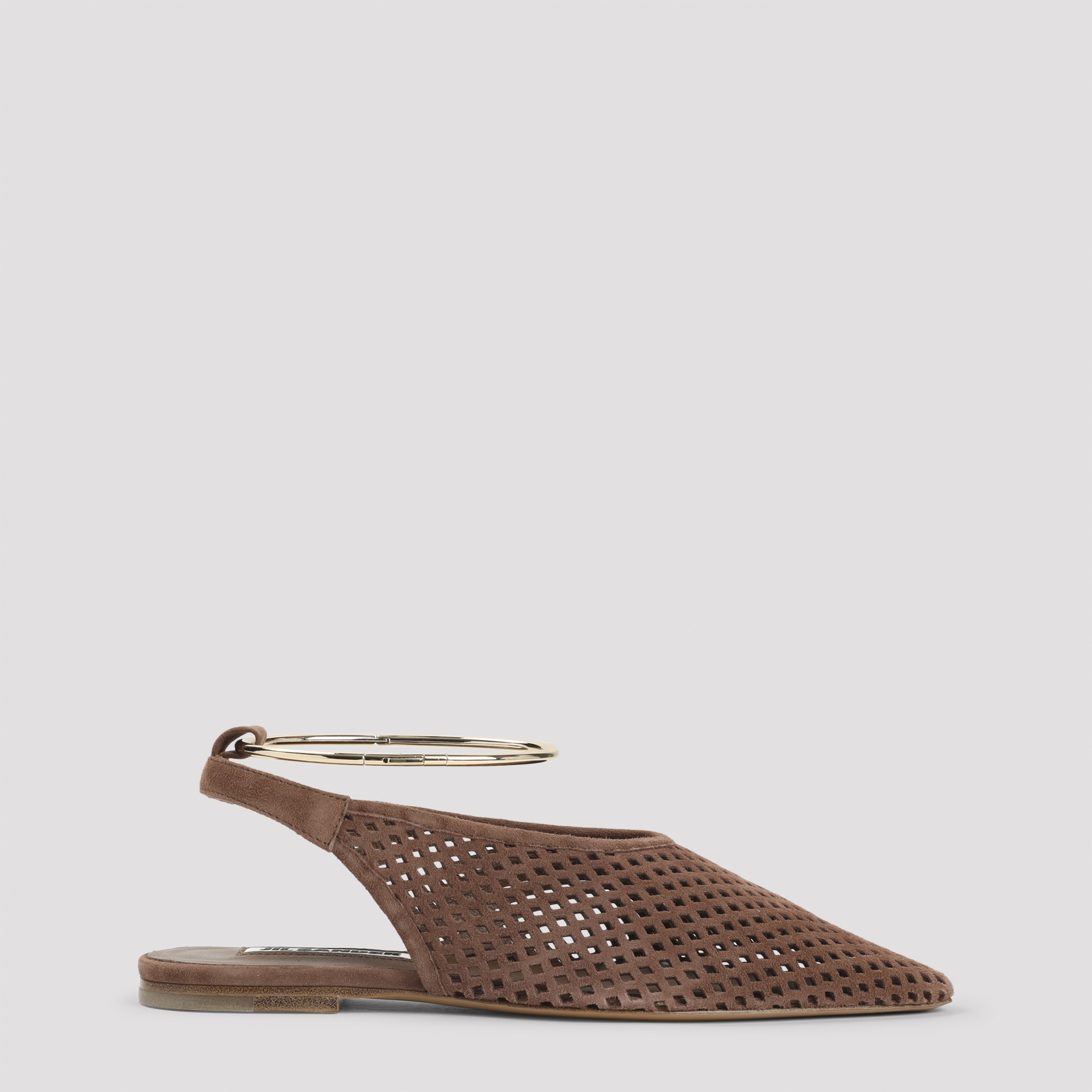Jil Sander Women's Brown Goat Leather Sling Back Shoe