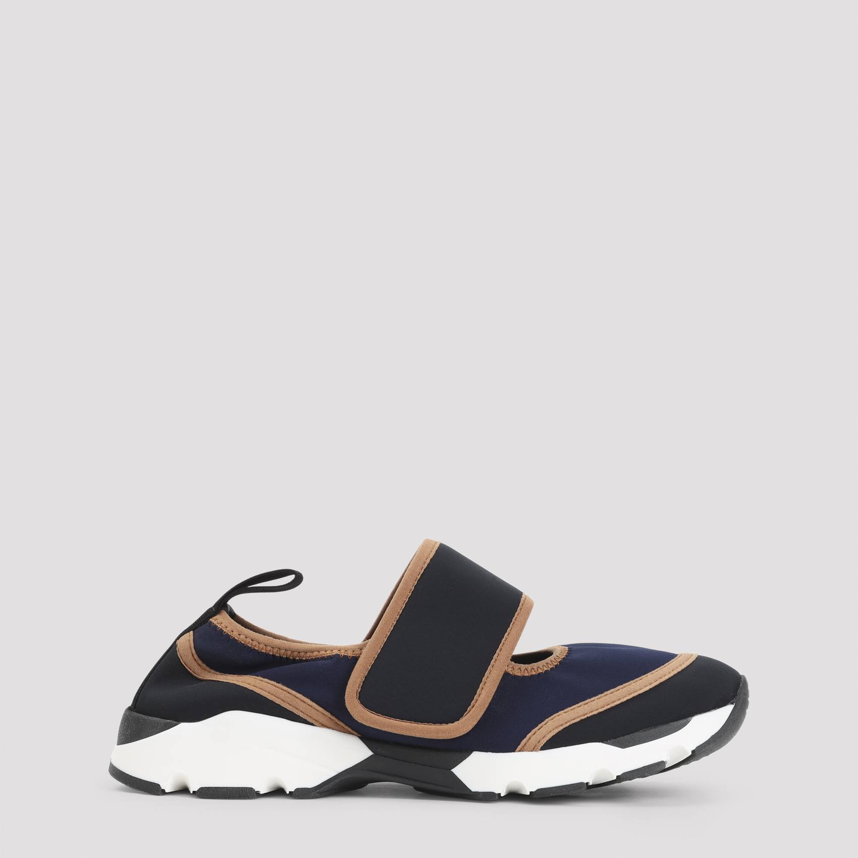 Marni Women's Blue Mary Jane Running Sneakers Polyamide Elastane Rubber
