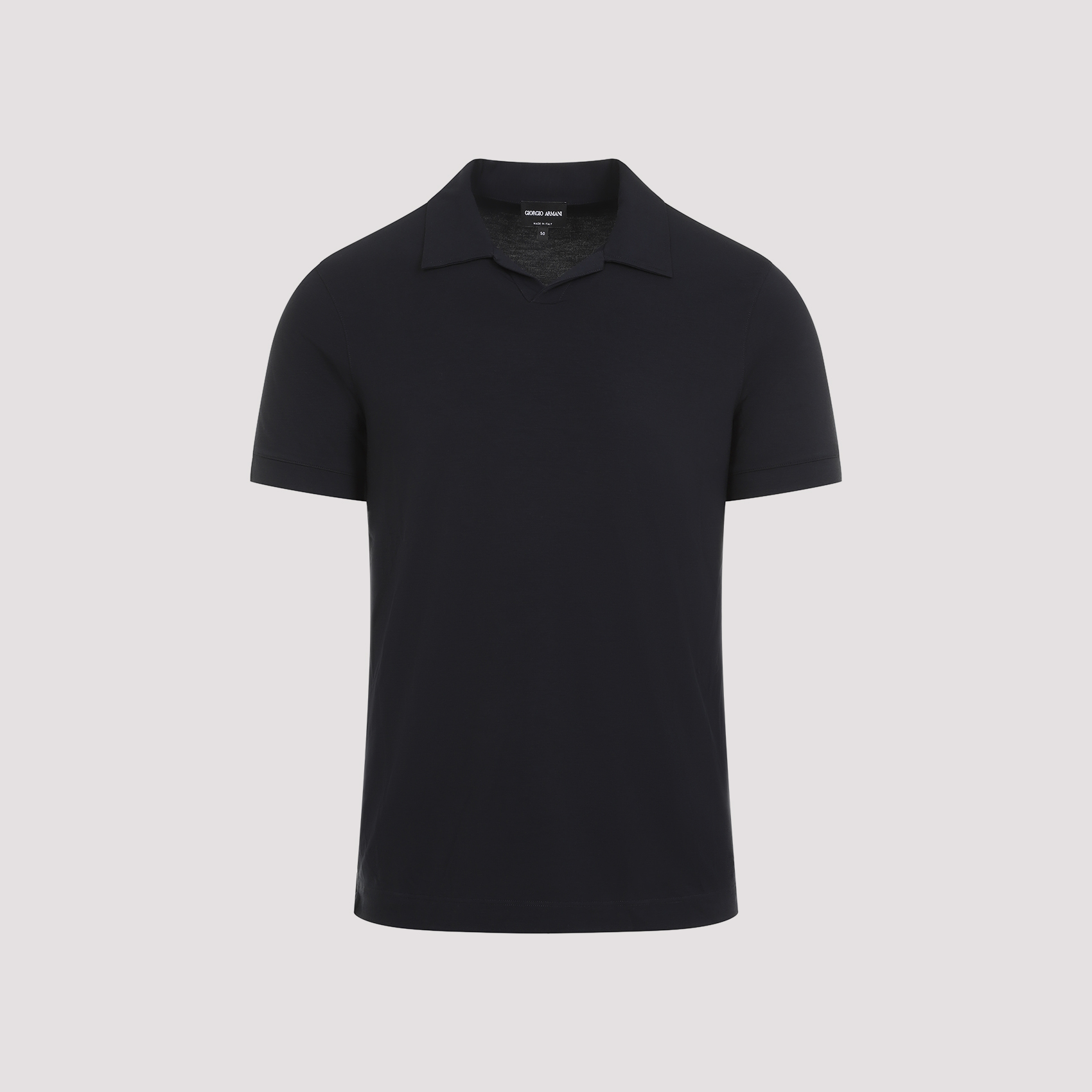 Giorgio Armani Men's Blue Viscose Polo Elastane