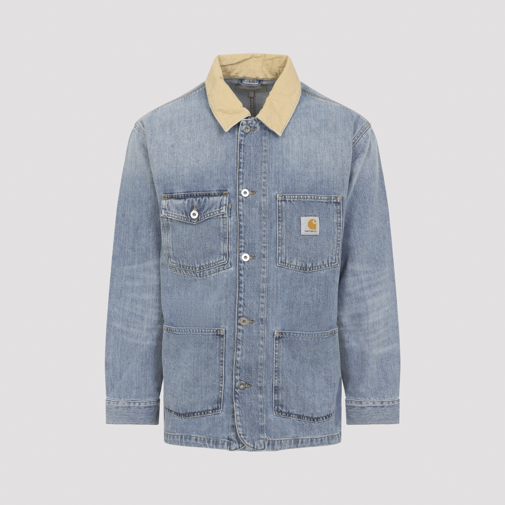 Carhartt Wip Men's Blue Warren Chore Coat Cotton Jacket