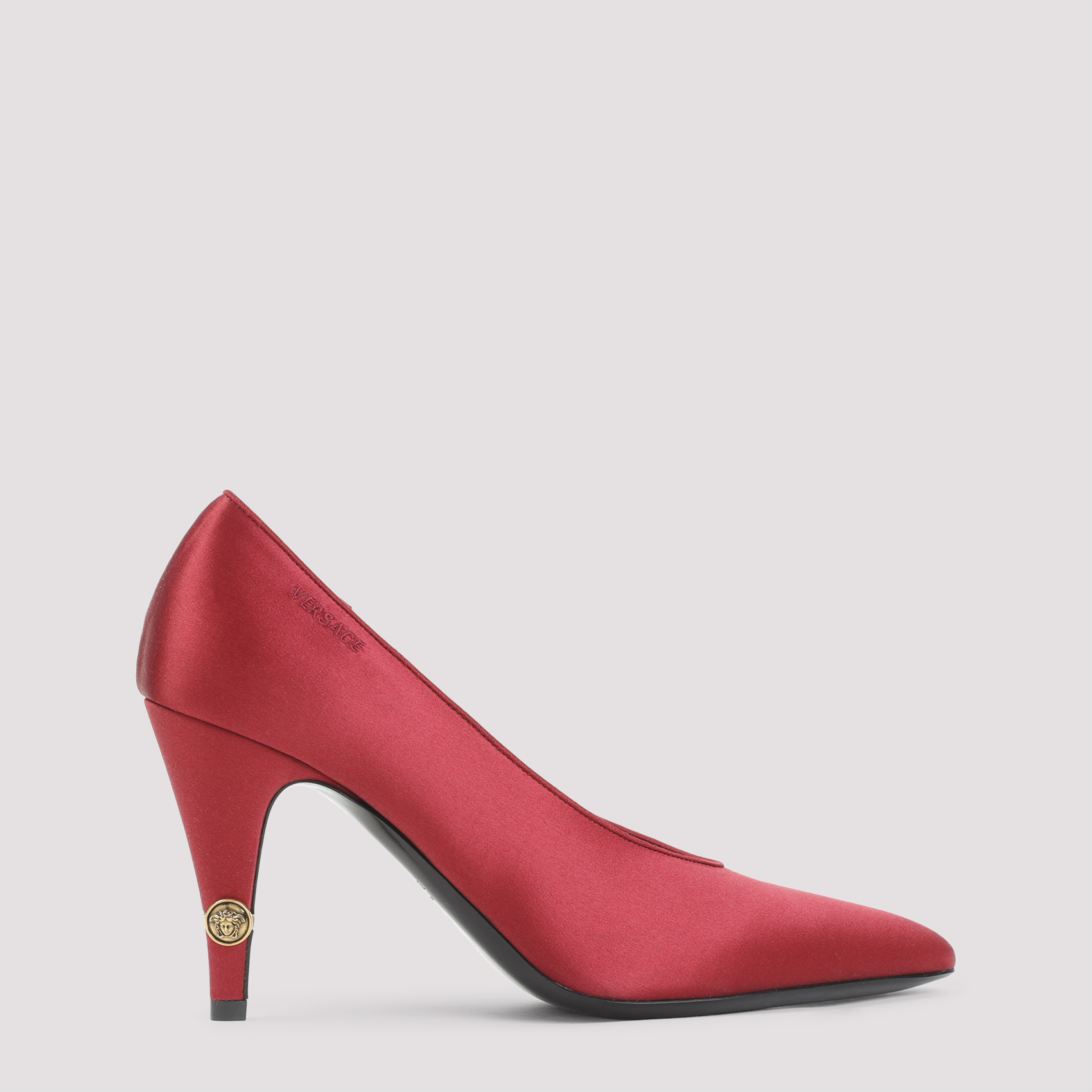 Versace Women's Red Decollete Pumps Viscose Silk Shoe