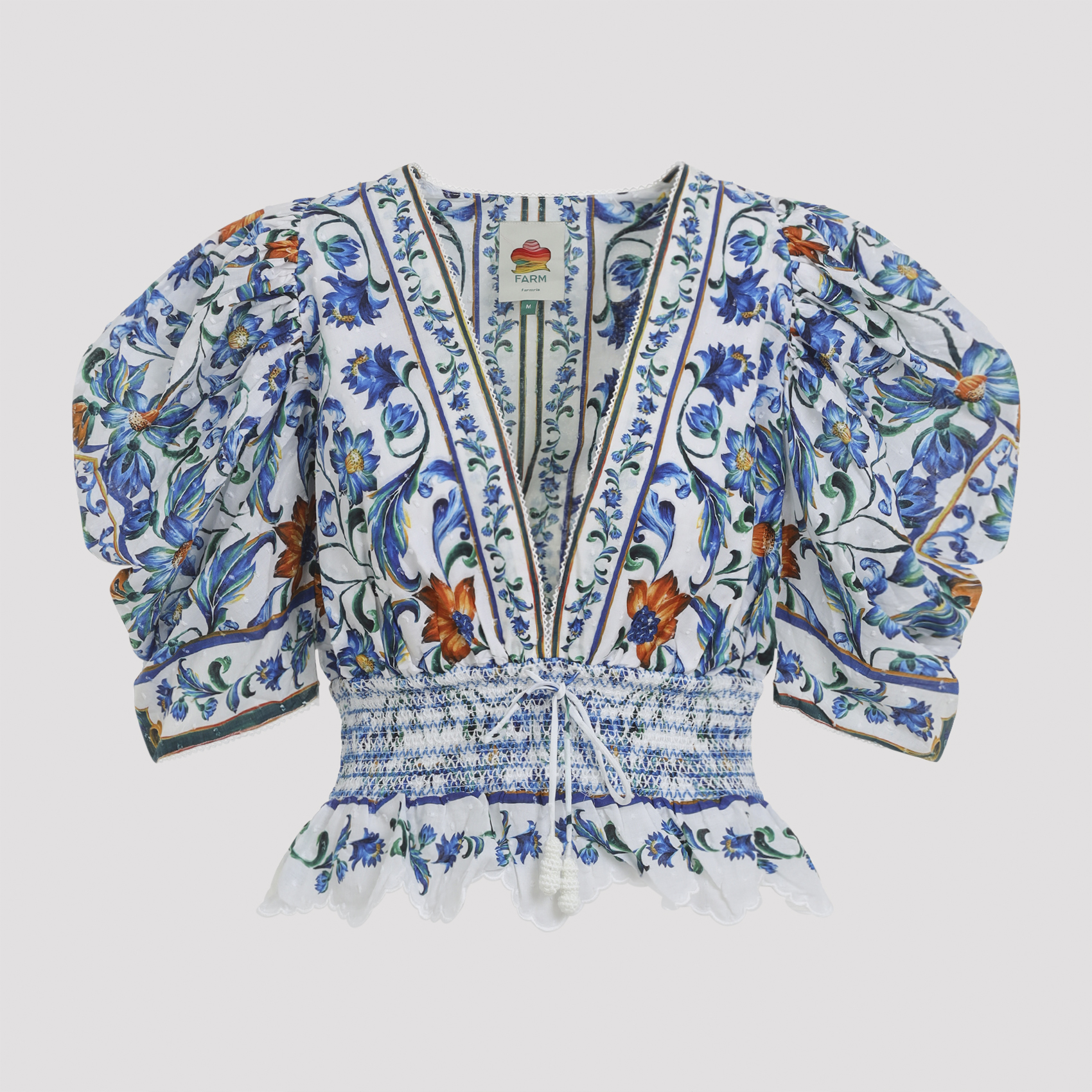 Farm Rio Women's Multicolour Cotton Blouse Tops