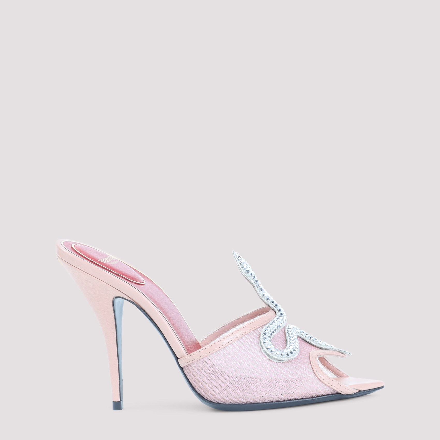 Valentino Garavani Women's Pink & Purple Slide Leather Mesh Shoe