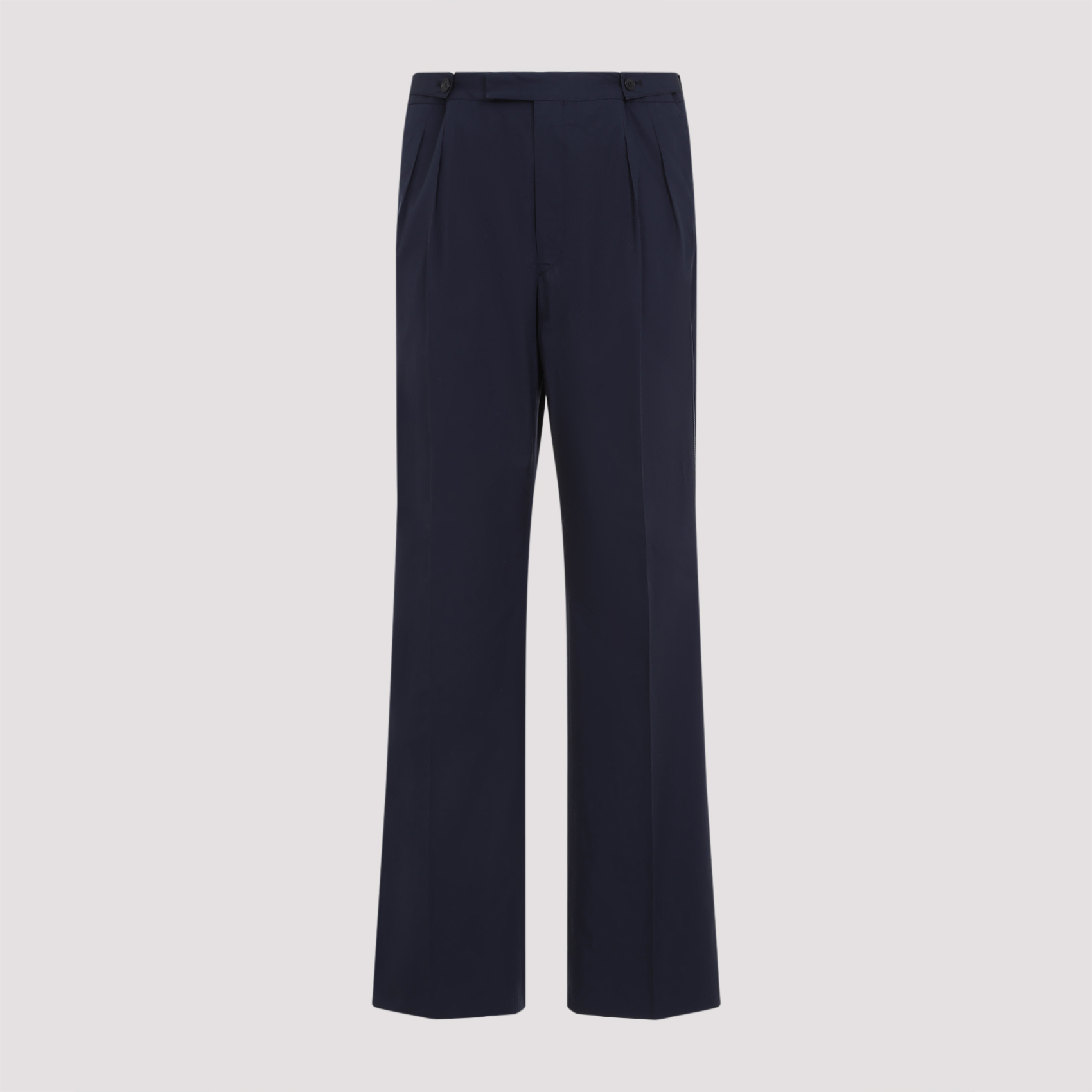 Prada Men's Blue Popeline Pants Cotton