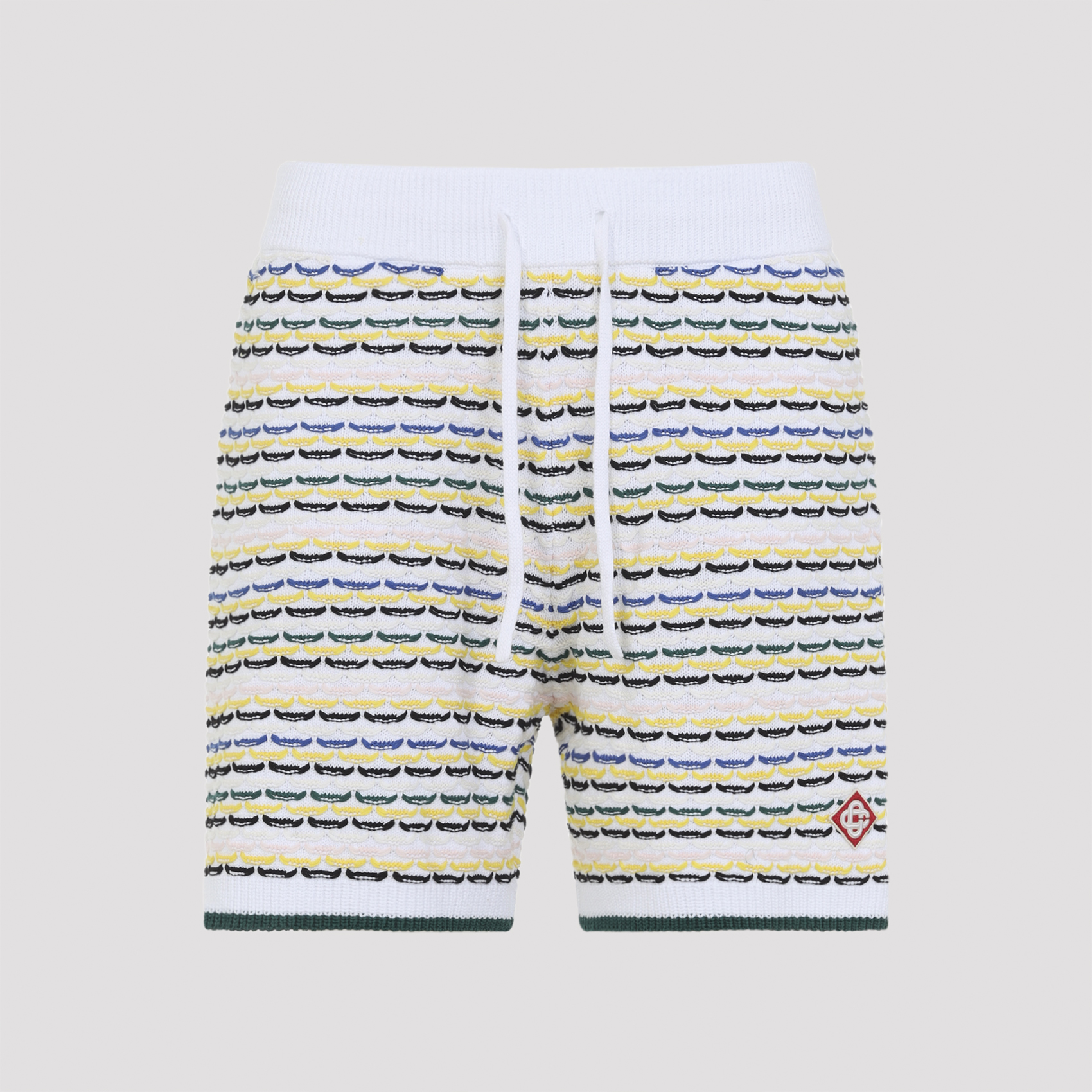 Casablanca Men's Multicolour Tuck Stitch Bermuda Cotton Short