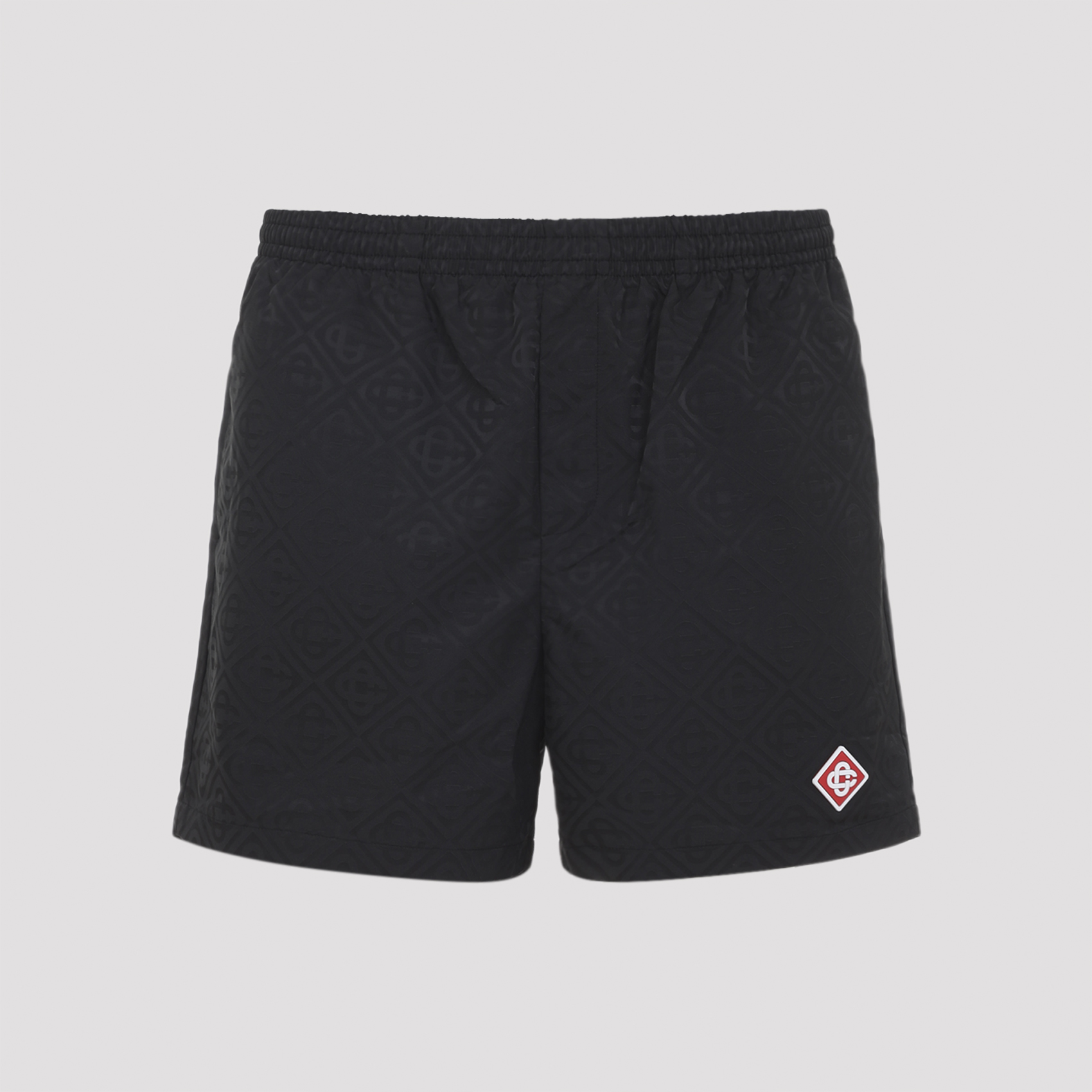 Casablanca Men's Black Jacquard Swim Shorts Polyester Swimwear