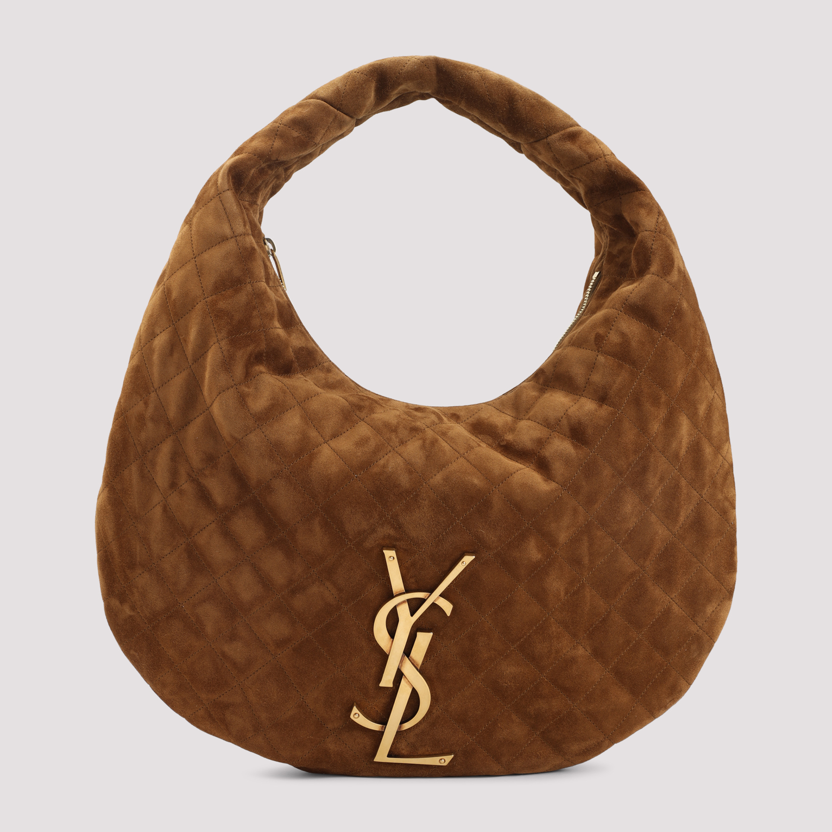 Saint Laurent Women's Brown Icare Handbag Suede Leather Bag