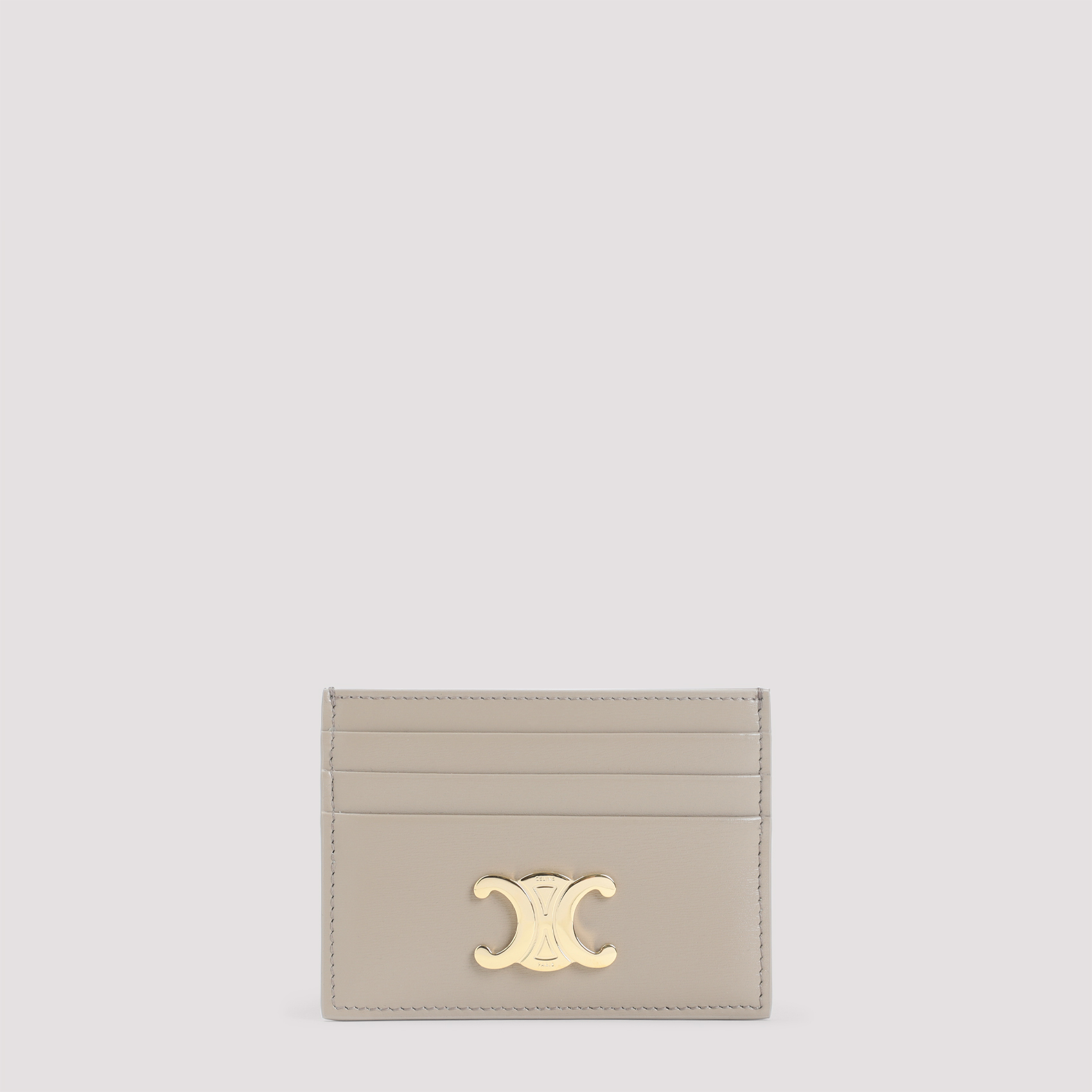 Celine Women's Nude & Neutrals Triomphe Card Holder Calfskin Smallleathergoods