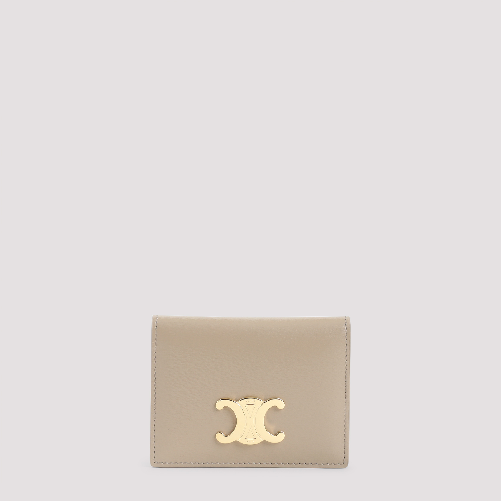 Celine Women's Nude & Neutrals Bi-Fold Credit Card Case Calf Leather Smallleathergoods