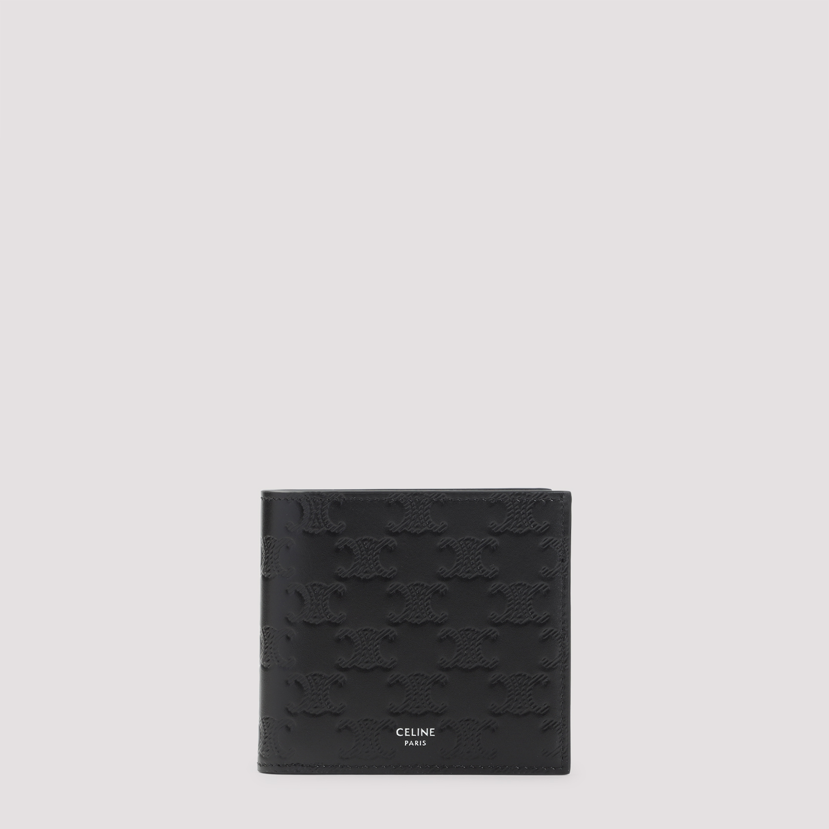 Celine Unisex Black Bi-Fold Wallet Calf Leather Smallleathergoods