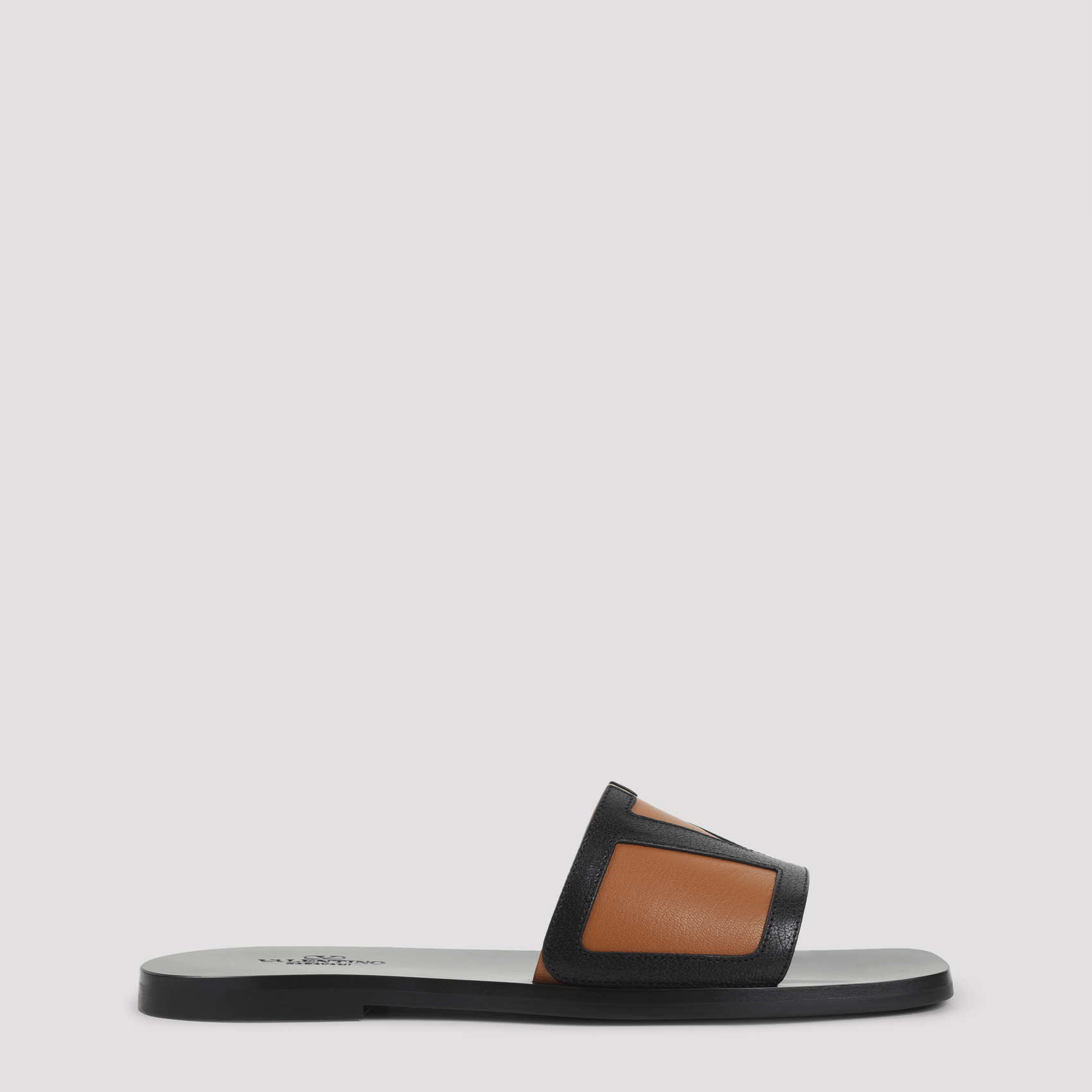 Valentino Garavani Men's Black Leather Sandals Shoe