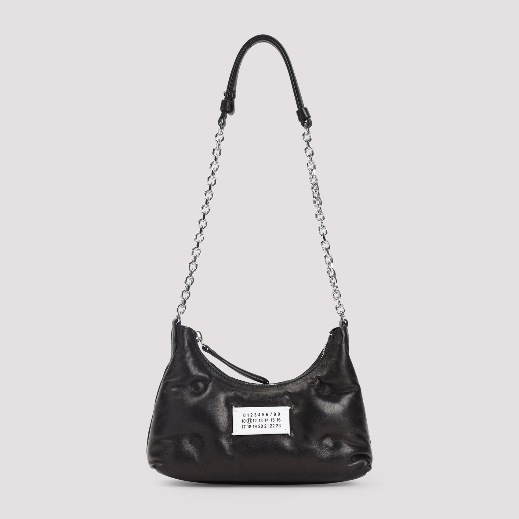 Maison Margiela Women's Black Glam Slam Hobo Micro Handbag Lamb Leather Bag