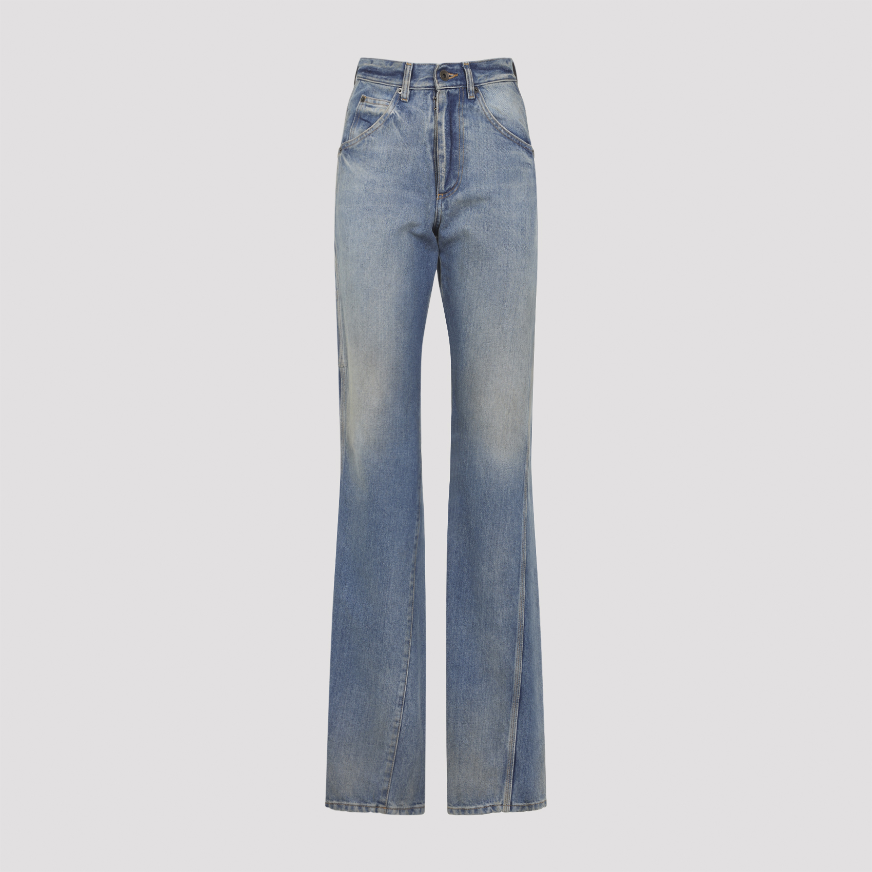 Maison Margiela Women's Blue 5 Pockets Pants Cotton Jean