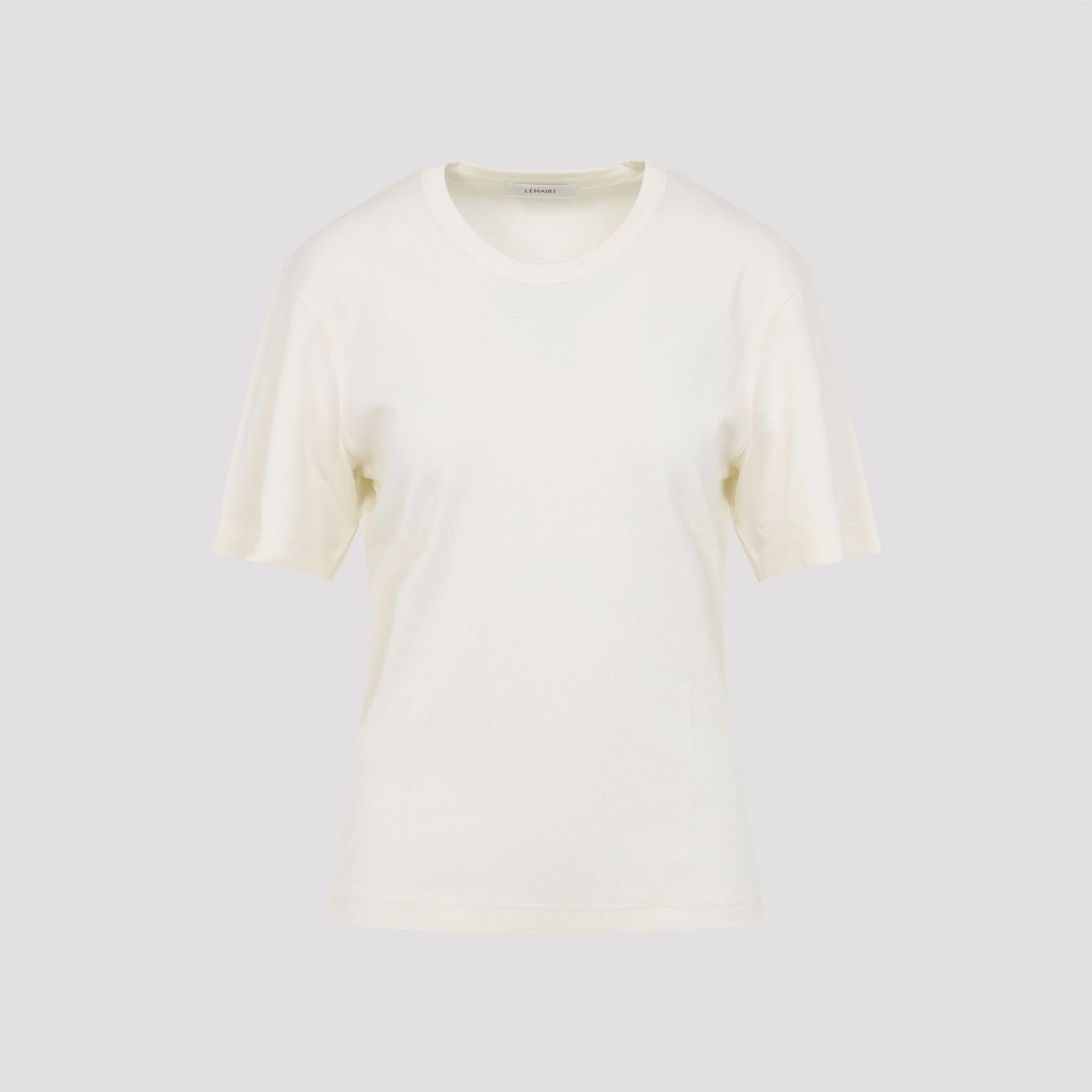 Lemaire Women's Nude & Neutrals Ribbed T-Shirt Cotton Tshirt