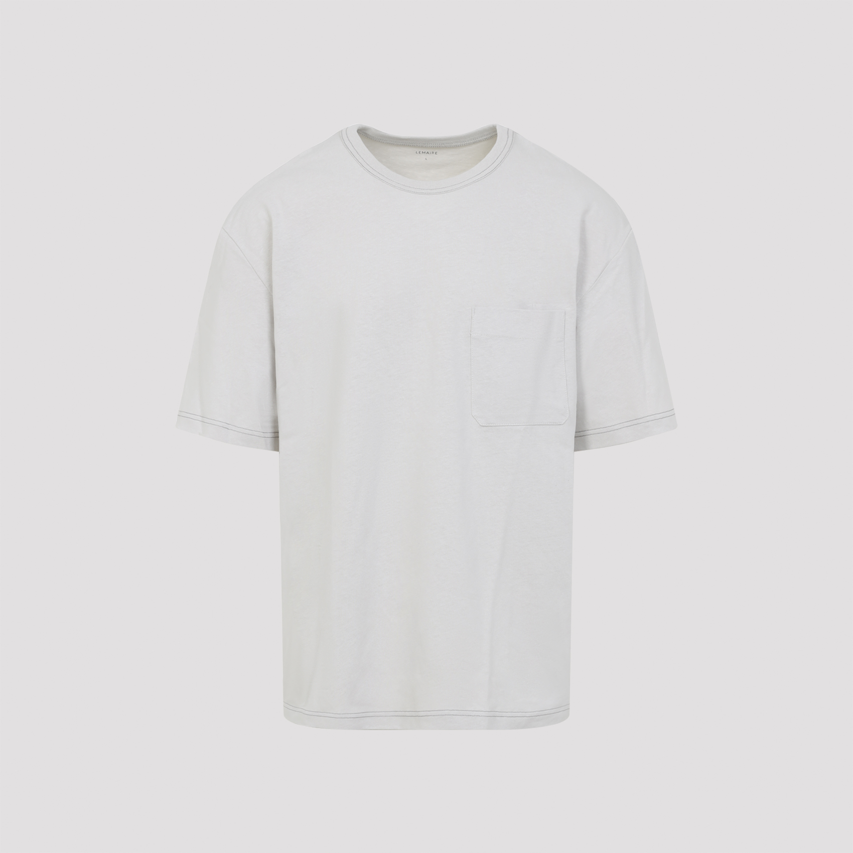 Lemaire Men's Nude & Neutrals Boxy Short Sleeves T-Shirt Cotton Linen Tshirt