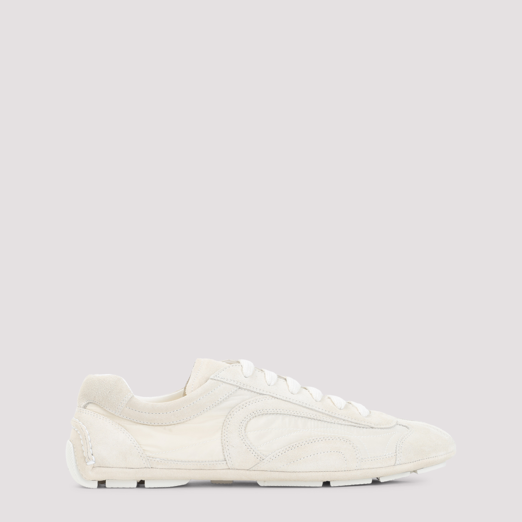Prada Men's Nude & Neutrals Montecarlo Sneakers Polyamide Polyester