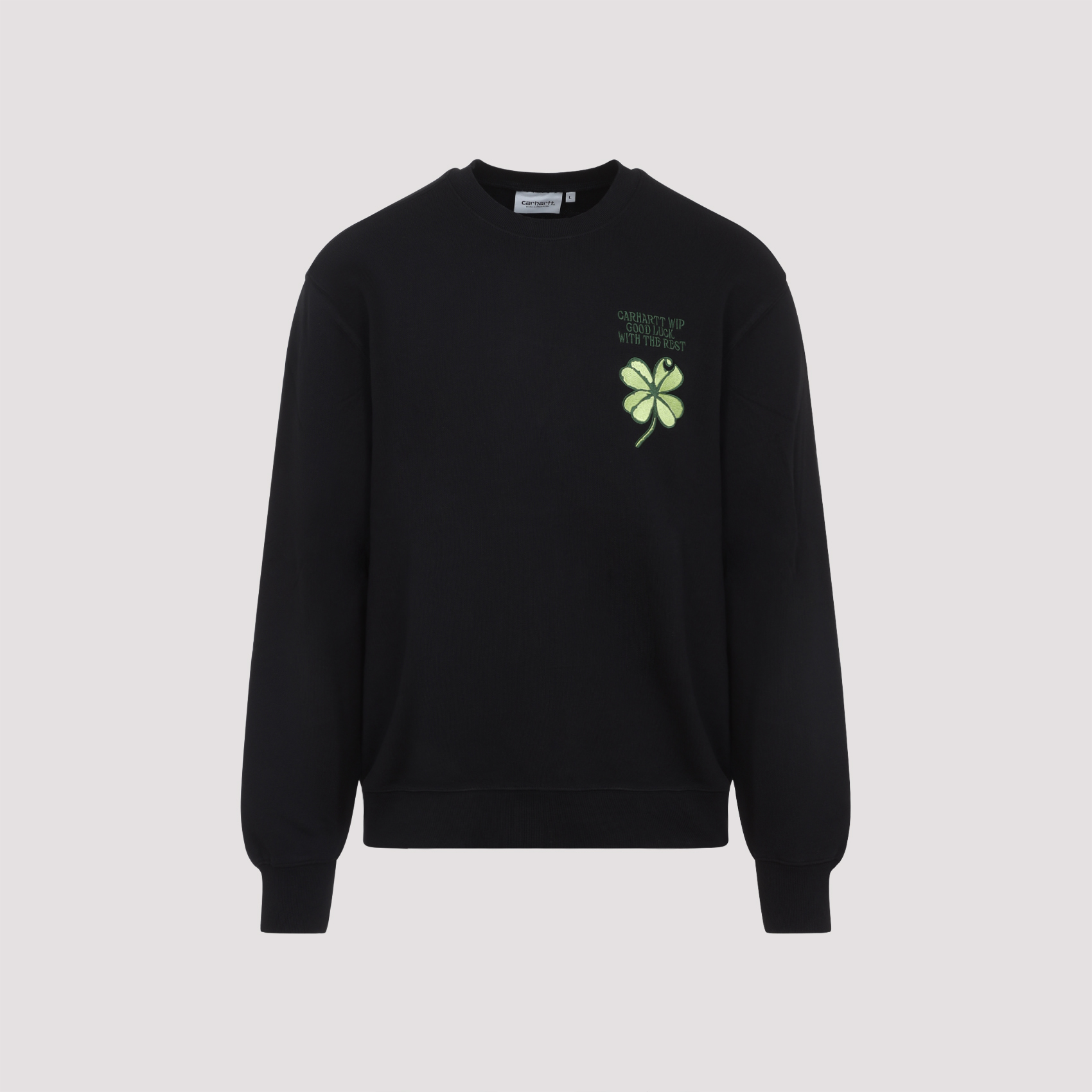 Carhartt Wip Men's Black Clover Sweatshirt Cotton