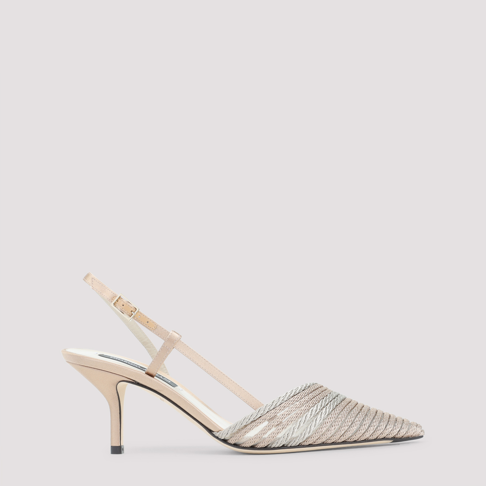 Giorgio Armani Women's Nude & Neutrals Satin Slingback Polyamide Shoe