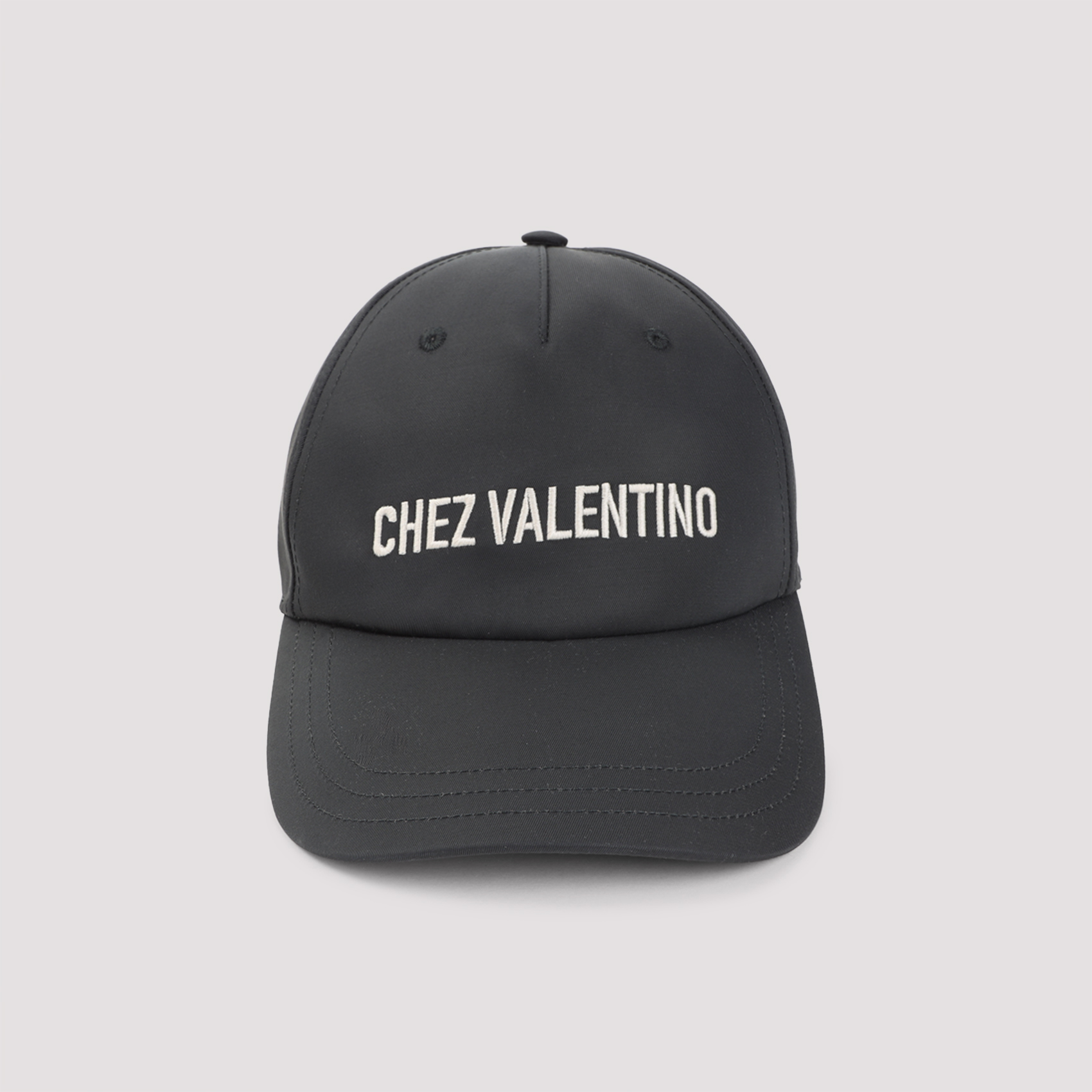Valentino Garavani Unisex Black Baseball Hat Polyester Cotton