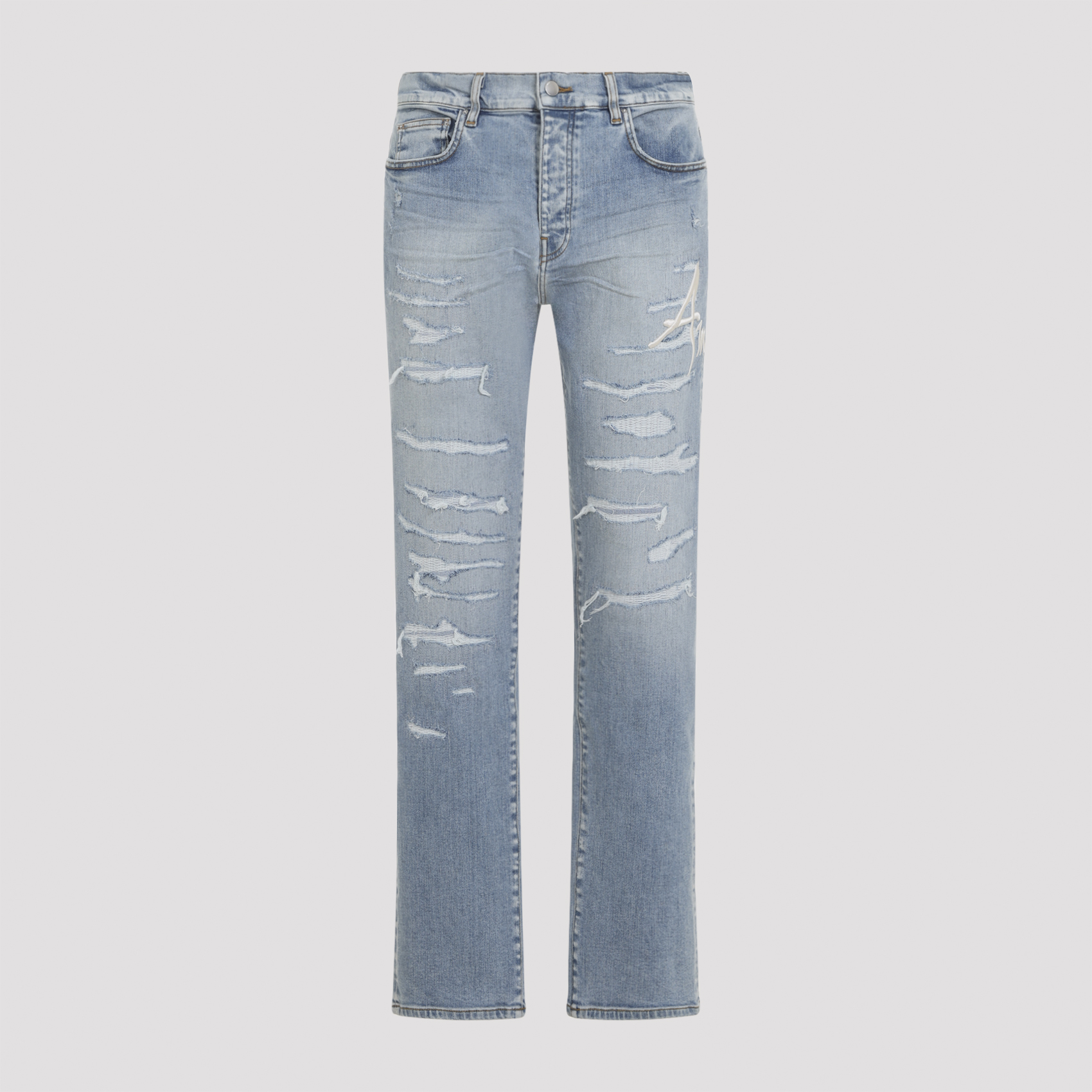 Amiri Men's Blue Repaired Slim Jeans