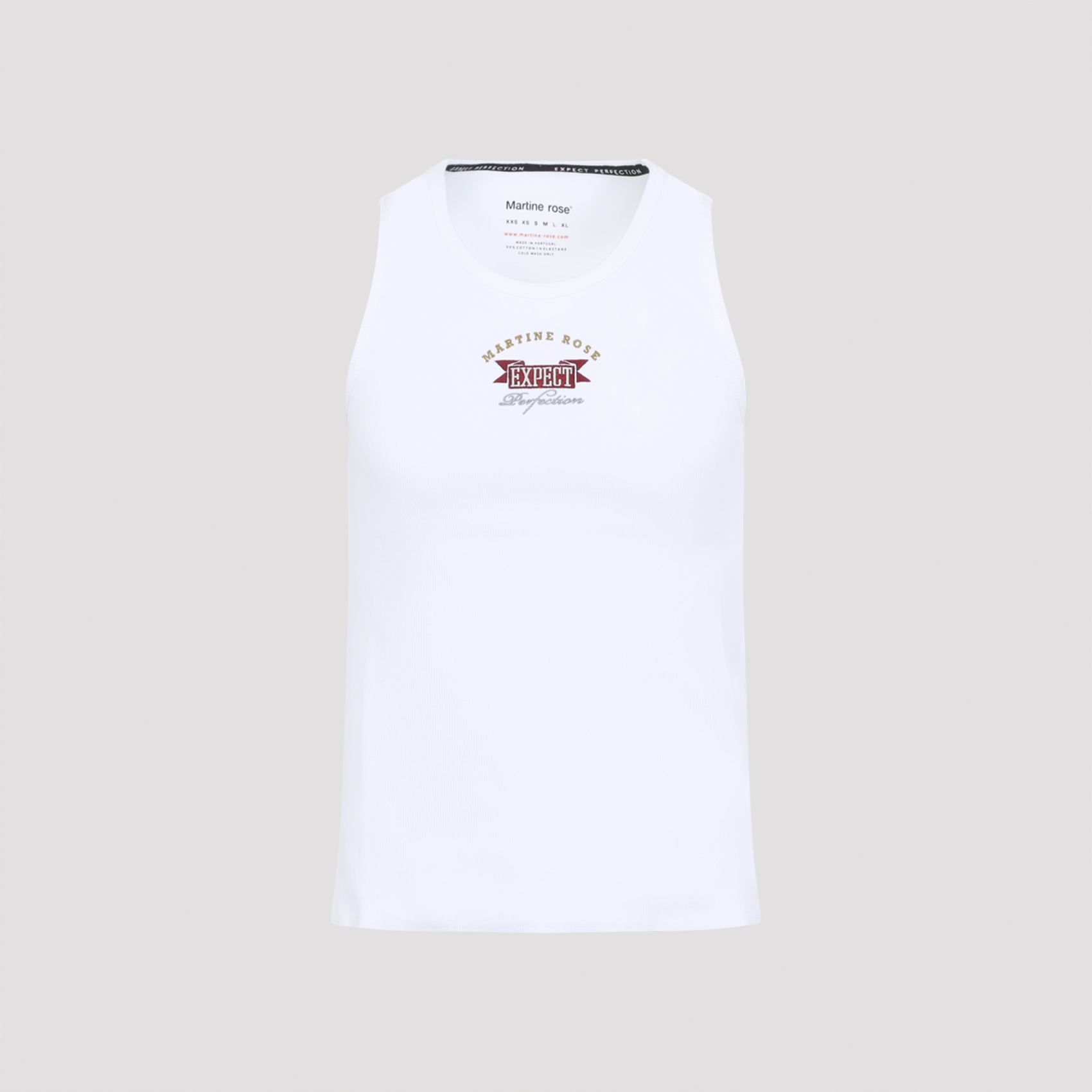 Martine Rose Men's White Vest 99Cotton Elastane Gilet