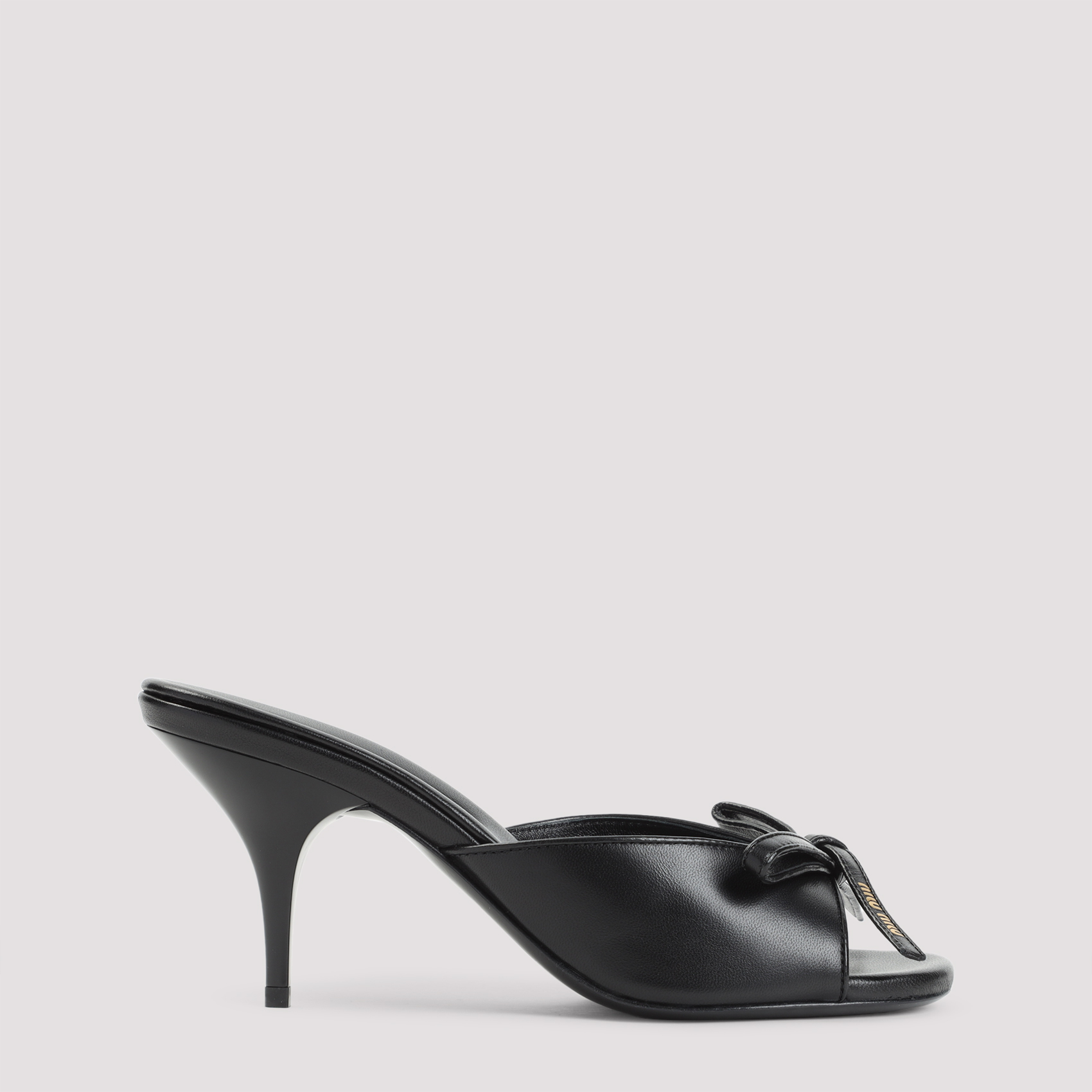 Miu Miu Women's Black Lamb Leather Slippers
