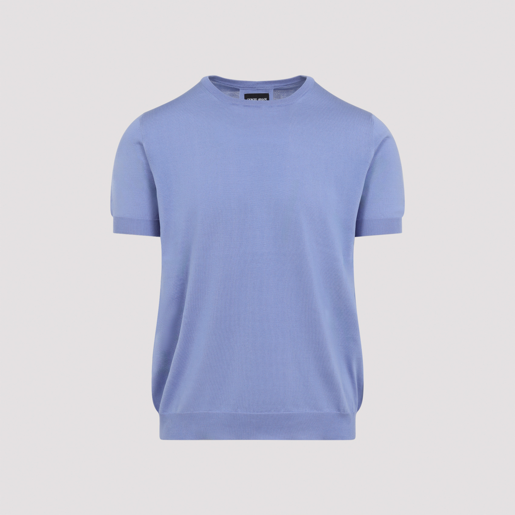 Giorgio Armani Men's Blue Silk Pullover Cotton Sweater