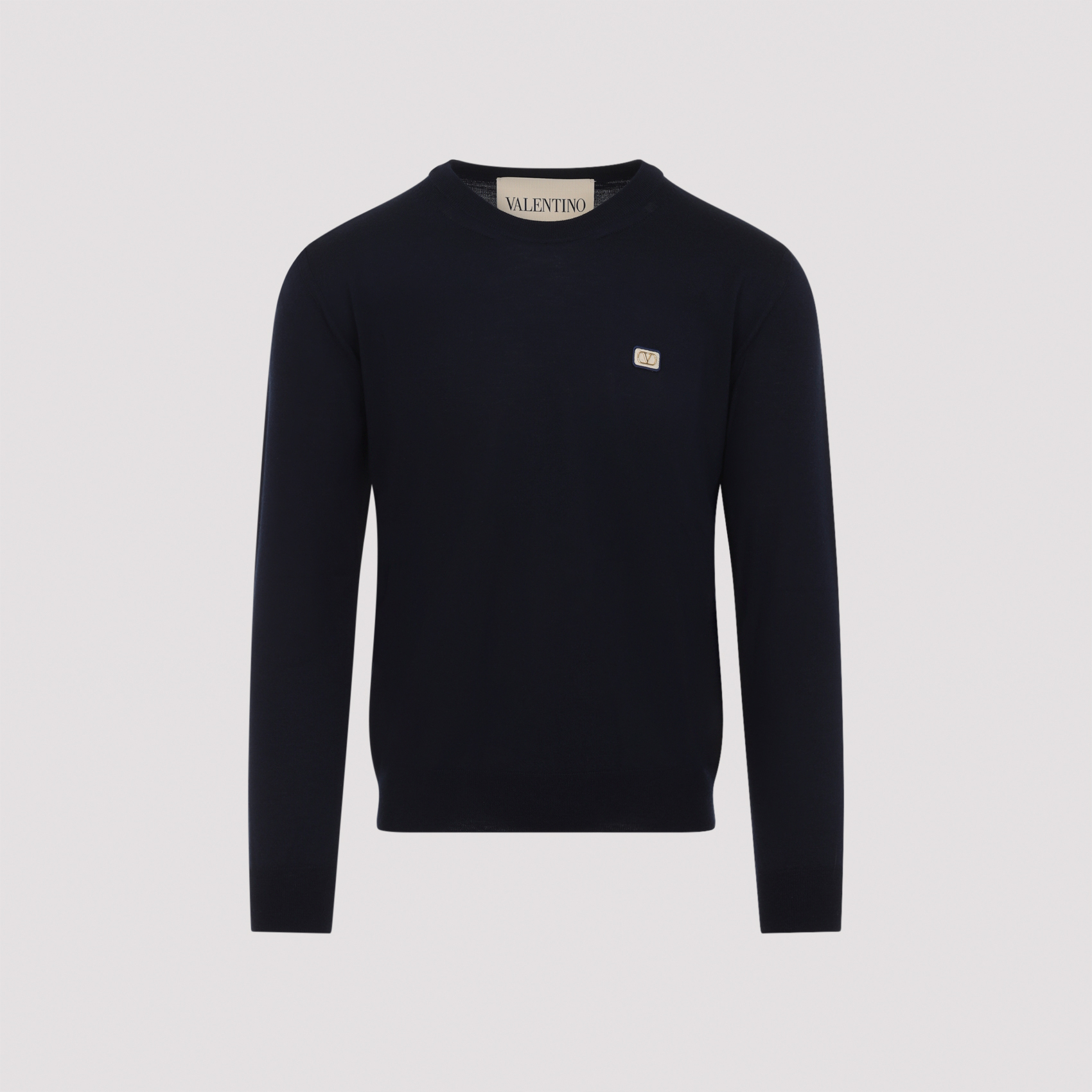 Valentino Men's Blue Crewneck Sweater Virgin Wool