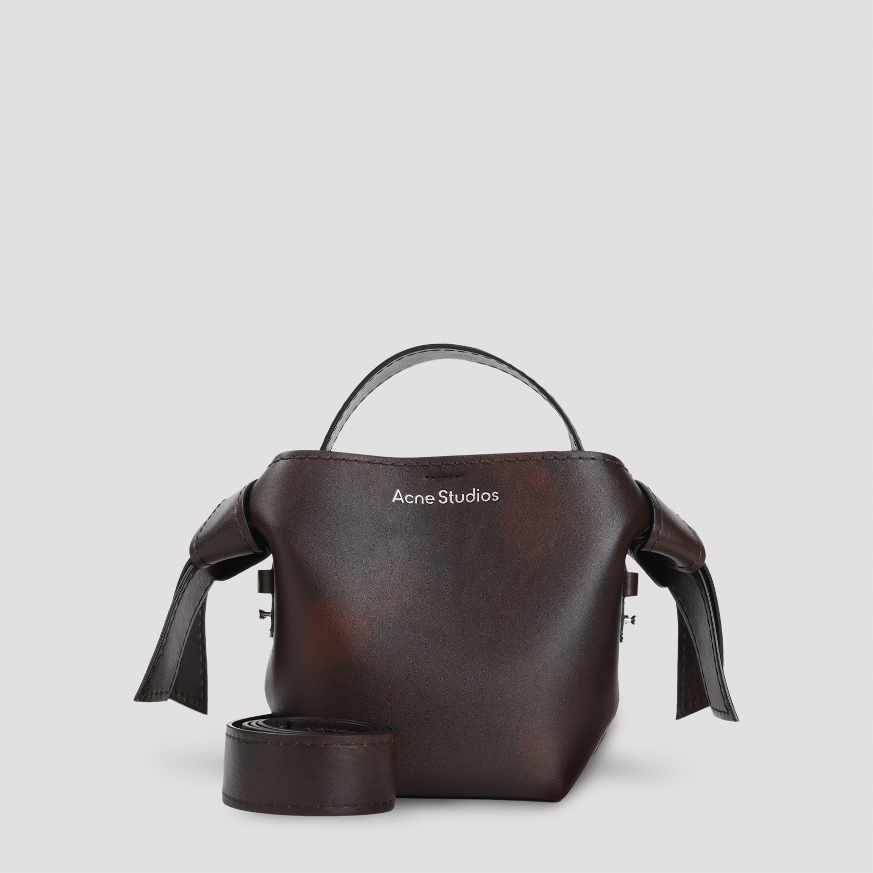 Acne Studios Men's Brown Musubi Mini Handbag Calf Leather Bag