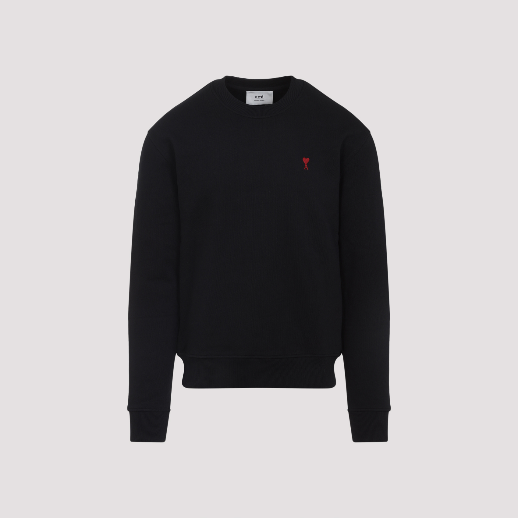 Ami Paris Men's Black Ami De Coeur Sweatshirt Cotton