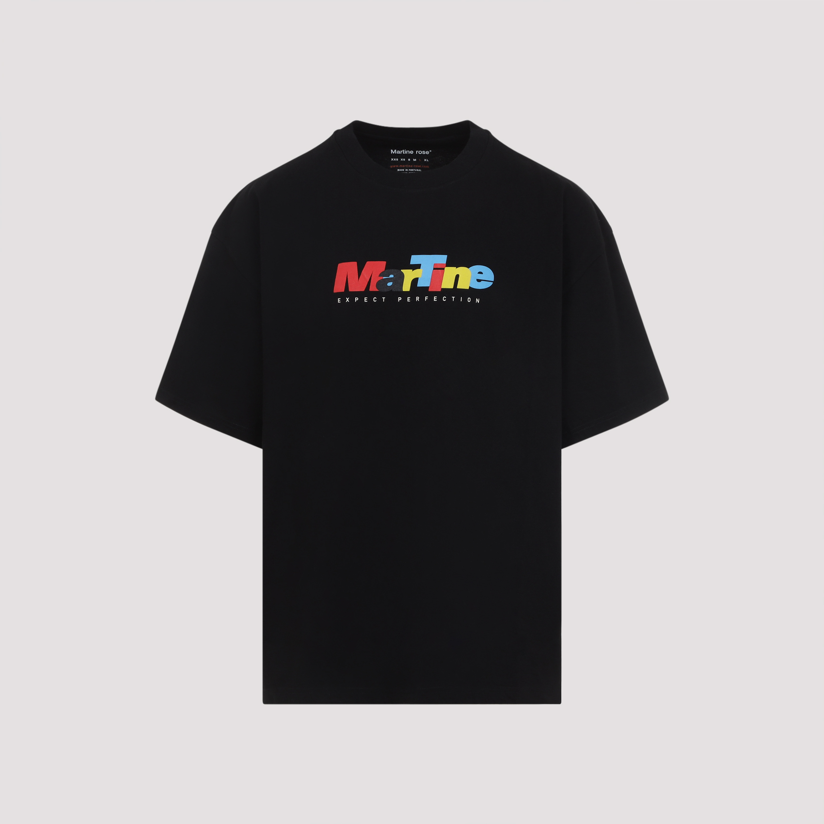 Martine Rose Men's Black Short Sleeves Oversized T-Shirt Cotton Tshirt