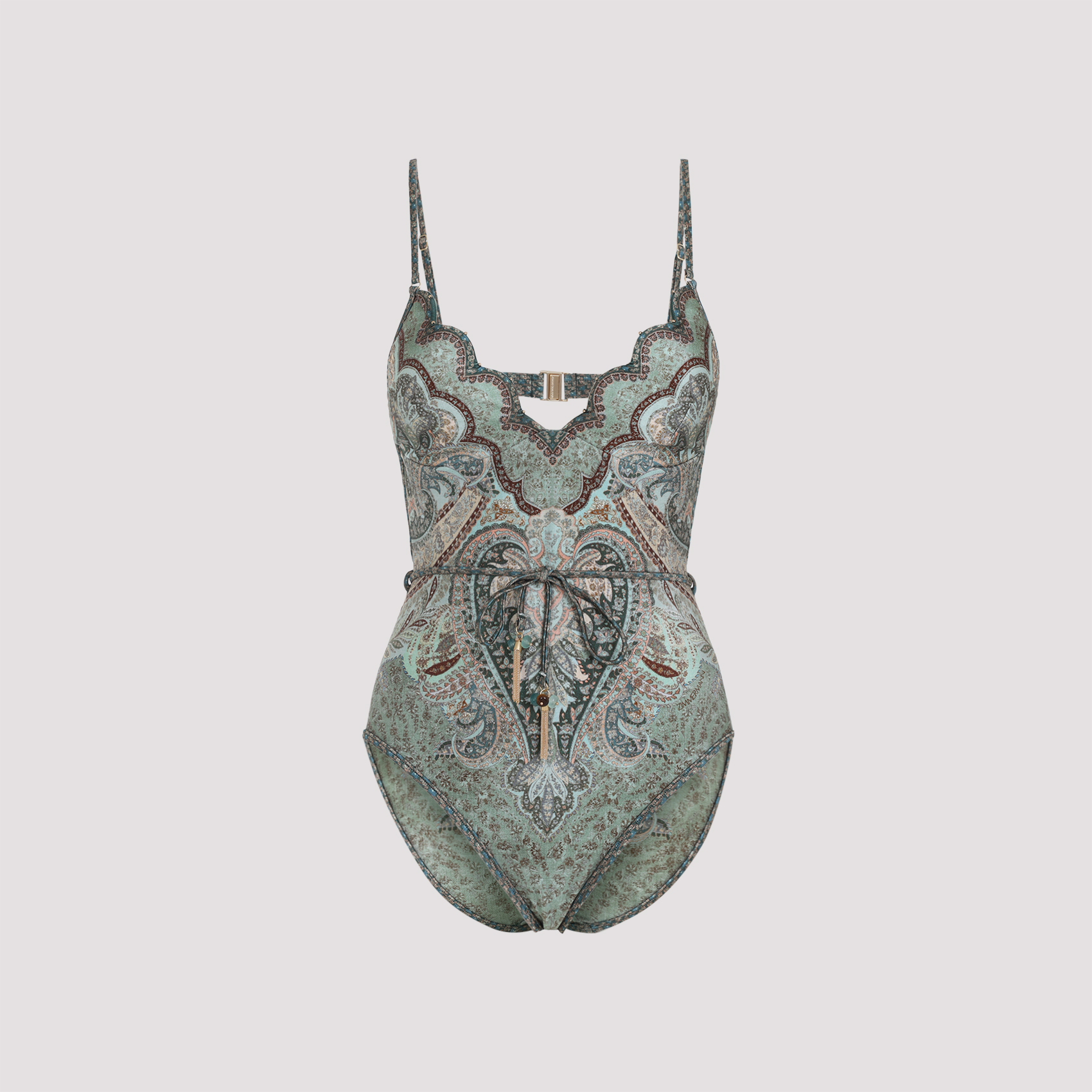 Zimmermann Women's Multicolour Wanderlust Scallop One-Piece Polyamide Elastane Swimwear
