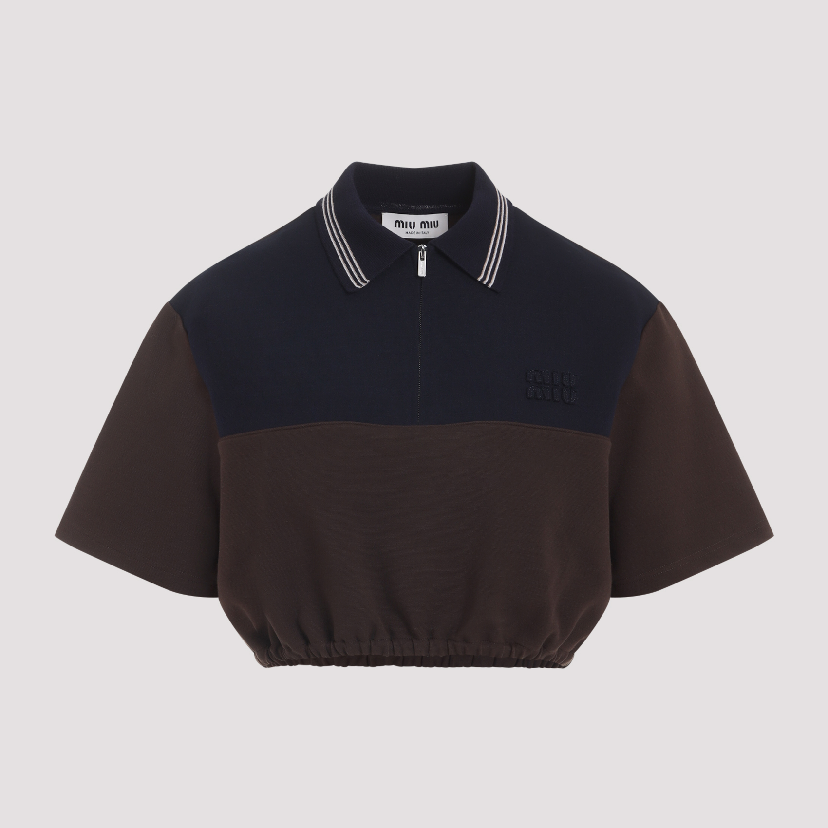 Miu Miu Women's Brown Viscose Top Polyamide Elastan