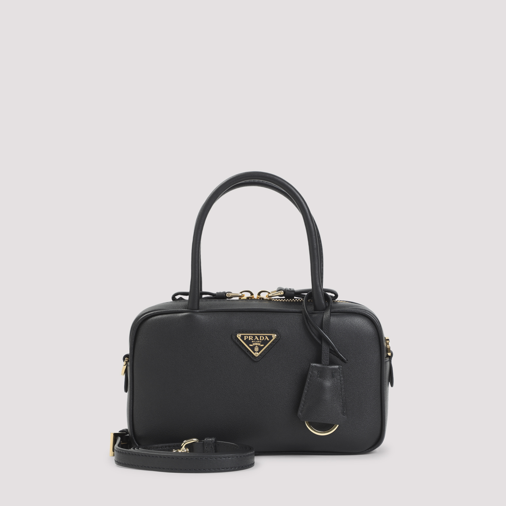 Prada Women's Black Calf Leather Handbag Bag