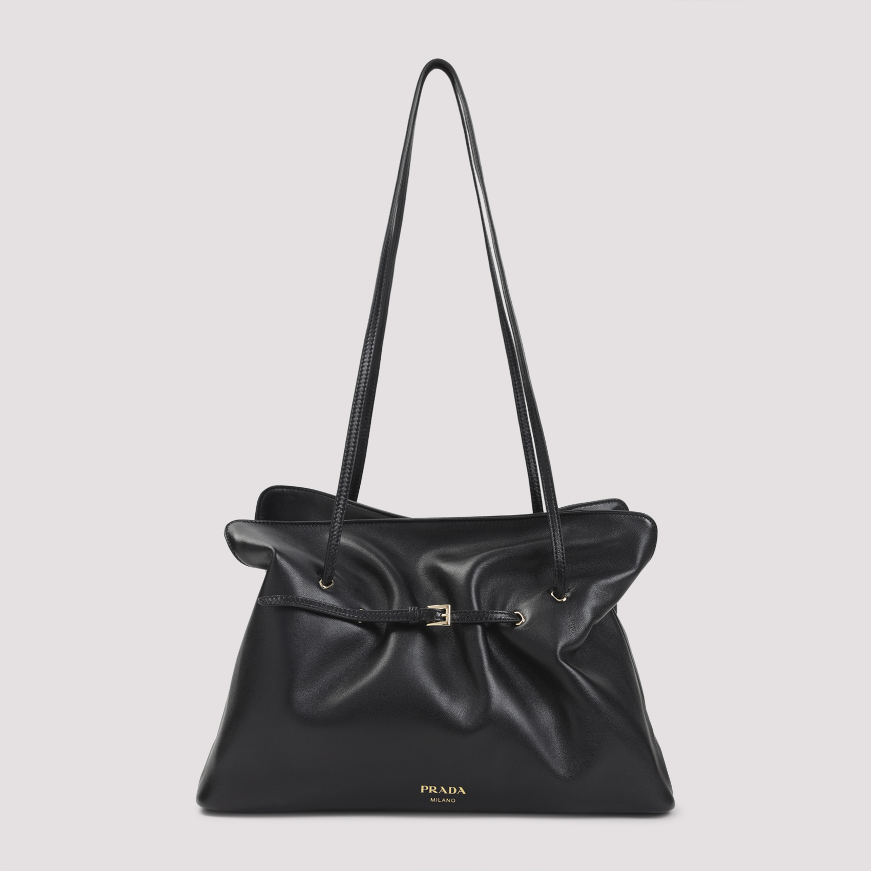 Prada Women's Black Dada Handbag Lamb Leather Bag
