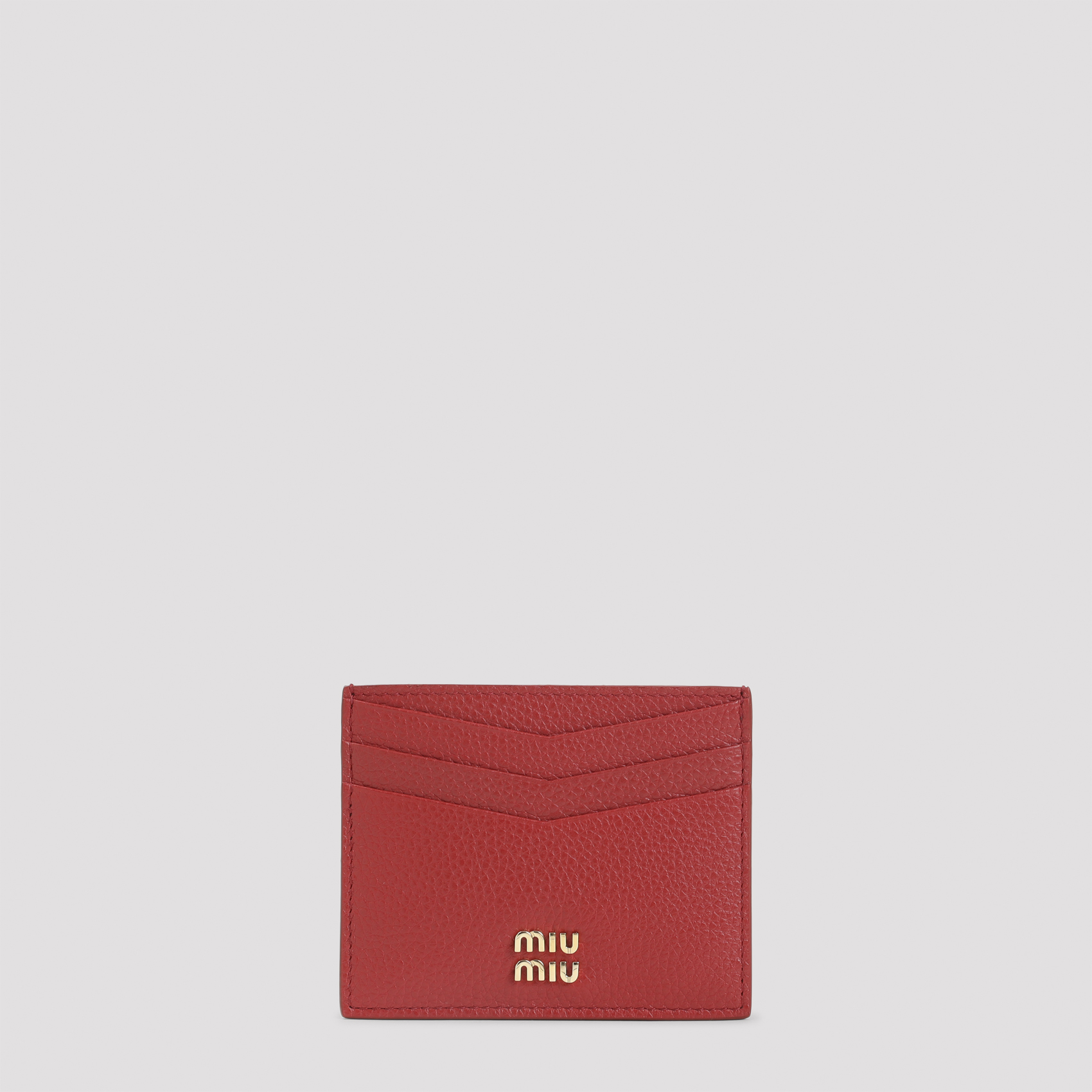 Miu Miu Women's Red Calf Leather Card Case Smallleathergoods